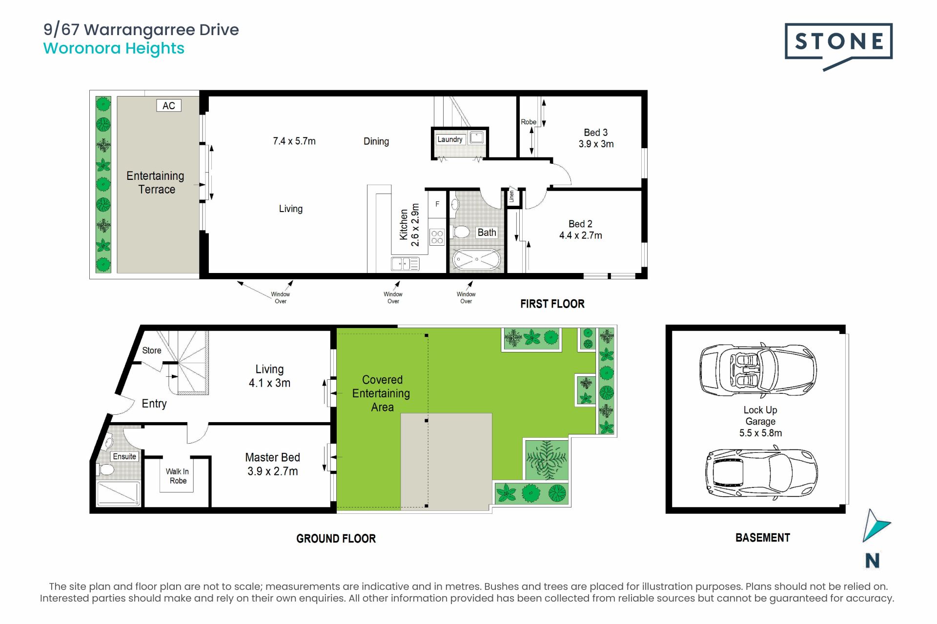 Spacious entertaining townhouse provides private living