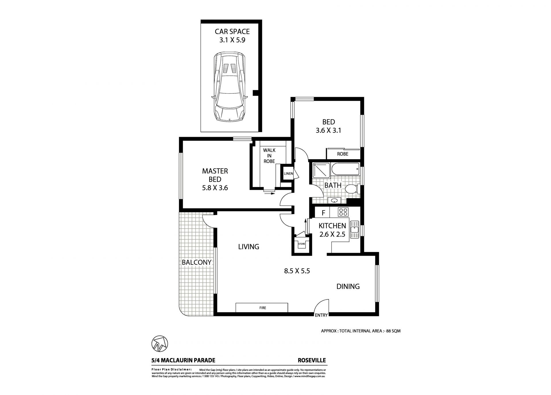 Full brick top floor apartment