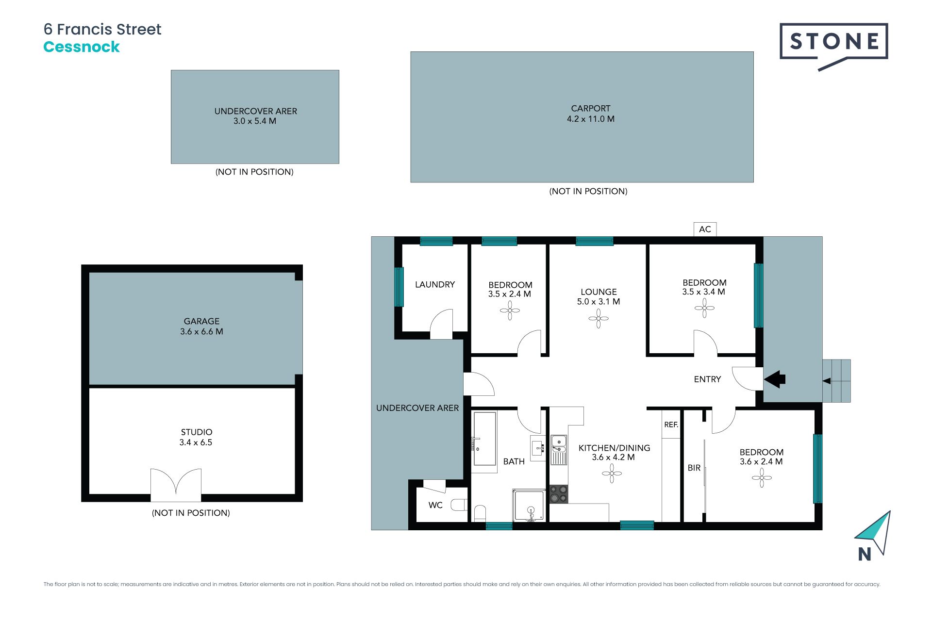 Updated 3 Bedroom cottage with studio, pool & loads of character