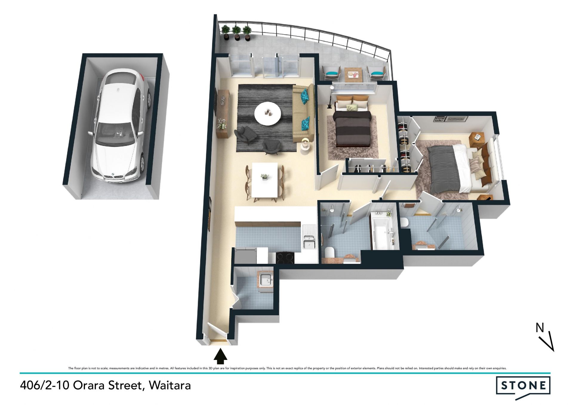 Light-filled apartment in exclusive and sought-after complex