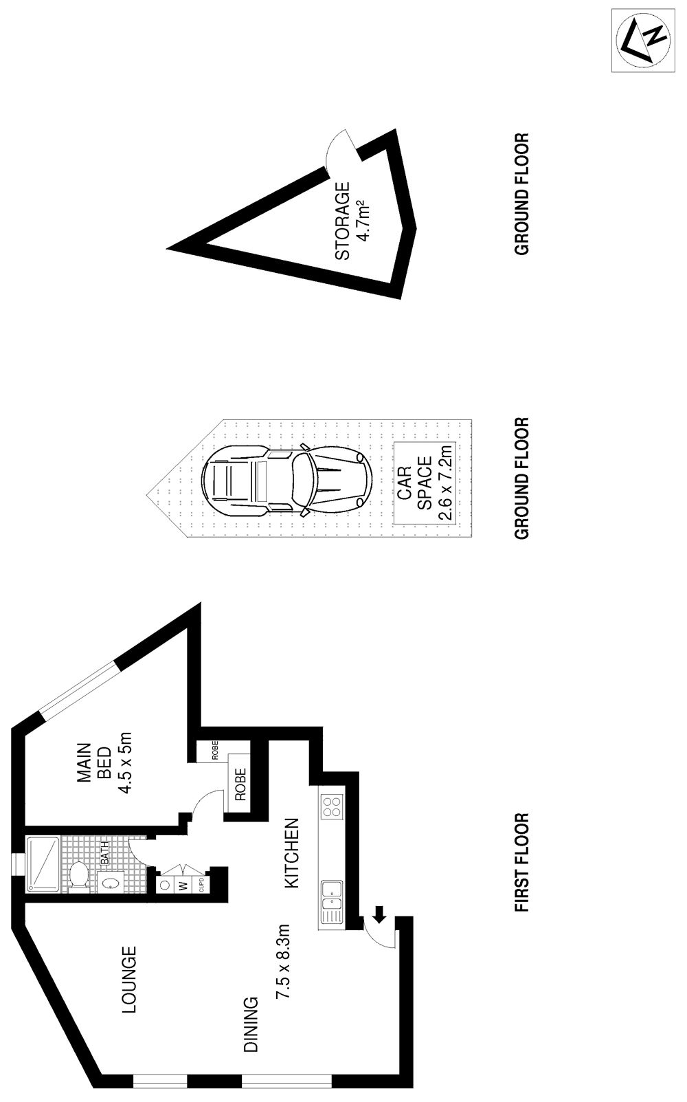 Huge modern bright one bedroom with generous storage area