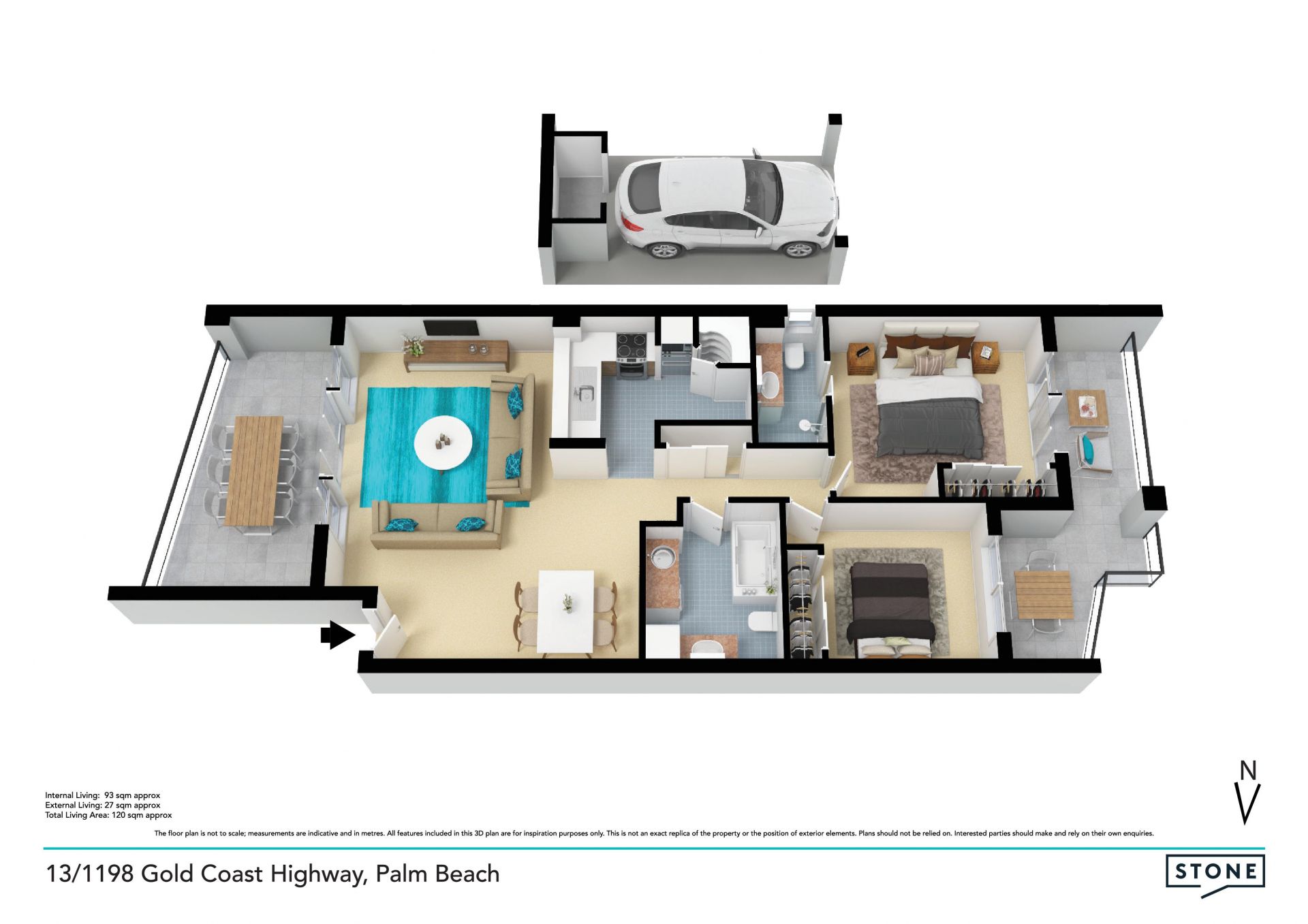 Spacious living by the beach