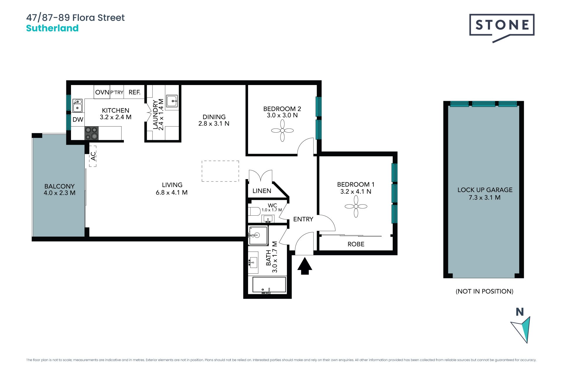 Secure top floor apartment in convenient location