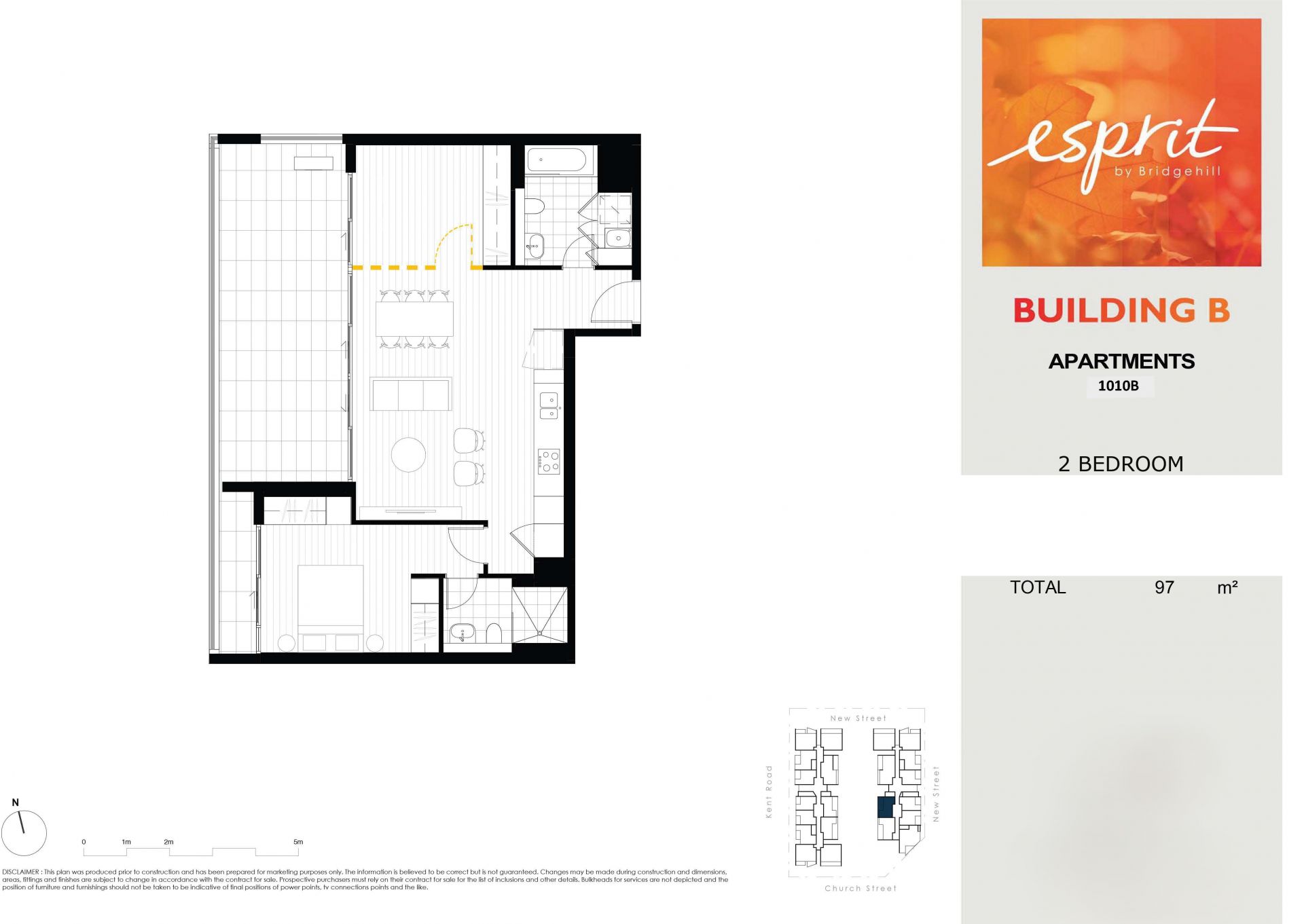 Spacious, Convenient 2 Bedroom Apartment in Esprit Building
