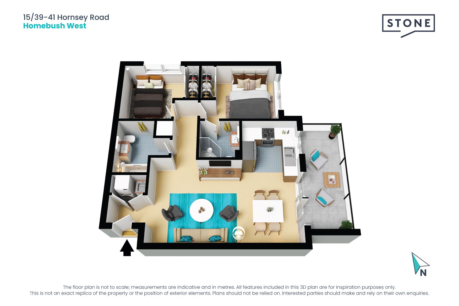 Secure this top floor sundrenched apartment in tree lined sought after locale