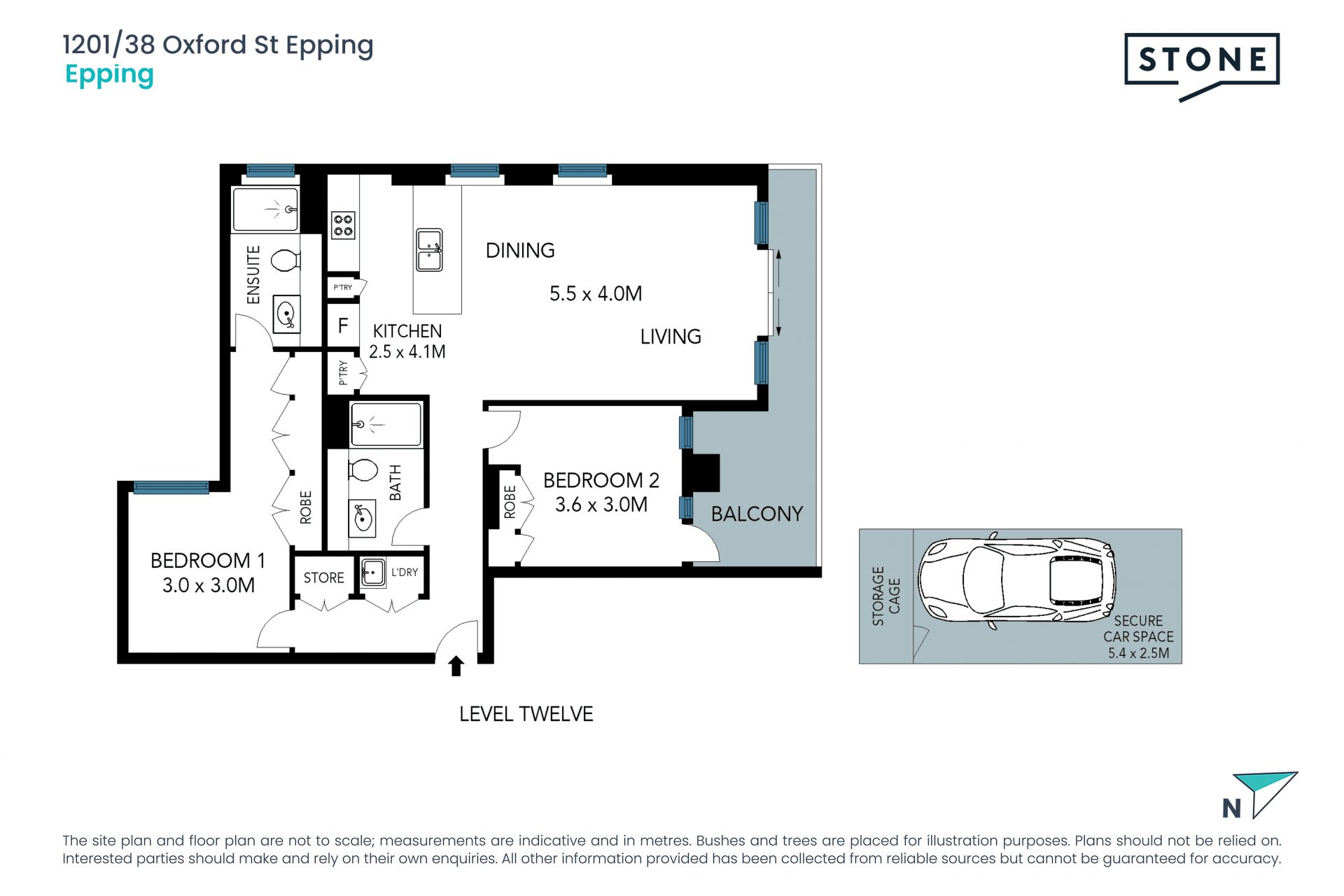 Chic 2-bed living on Epping's twelfth floor: 'Vista Tower' in Oxford Central, sleek design, natural light, and stunning views