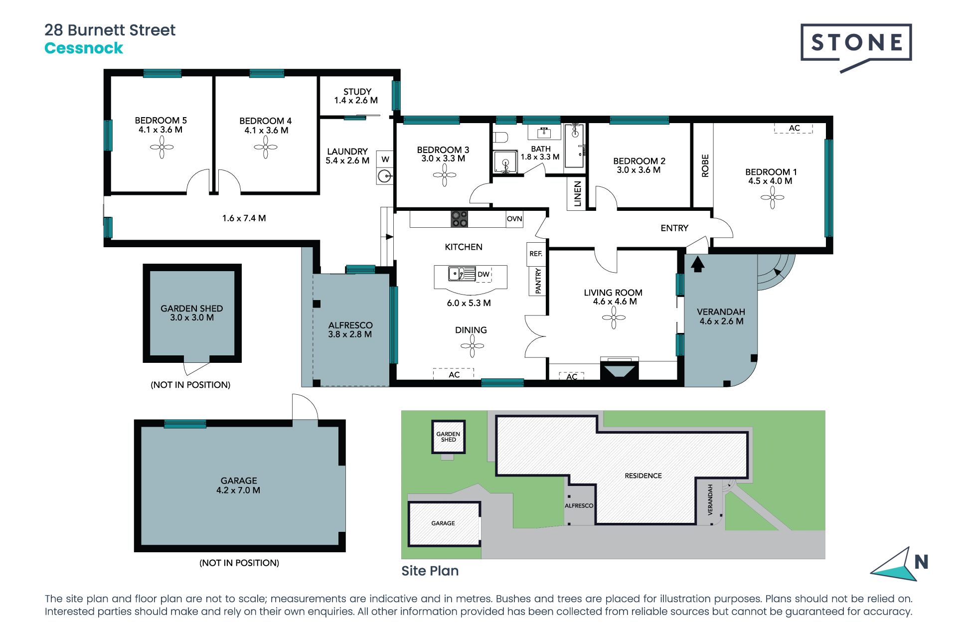 Your 5 bedroom family oasis, under 2km to town
