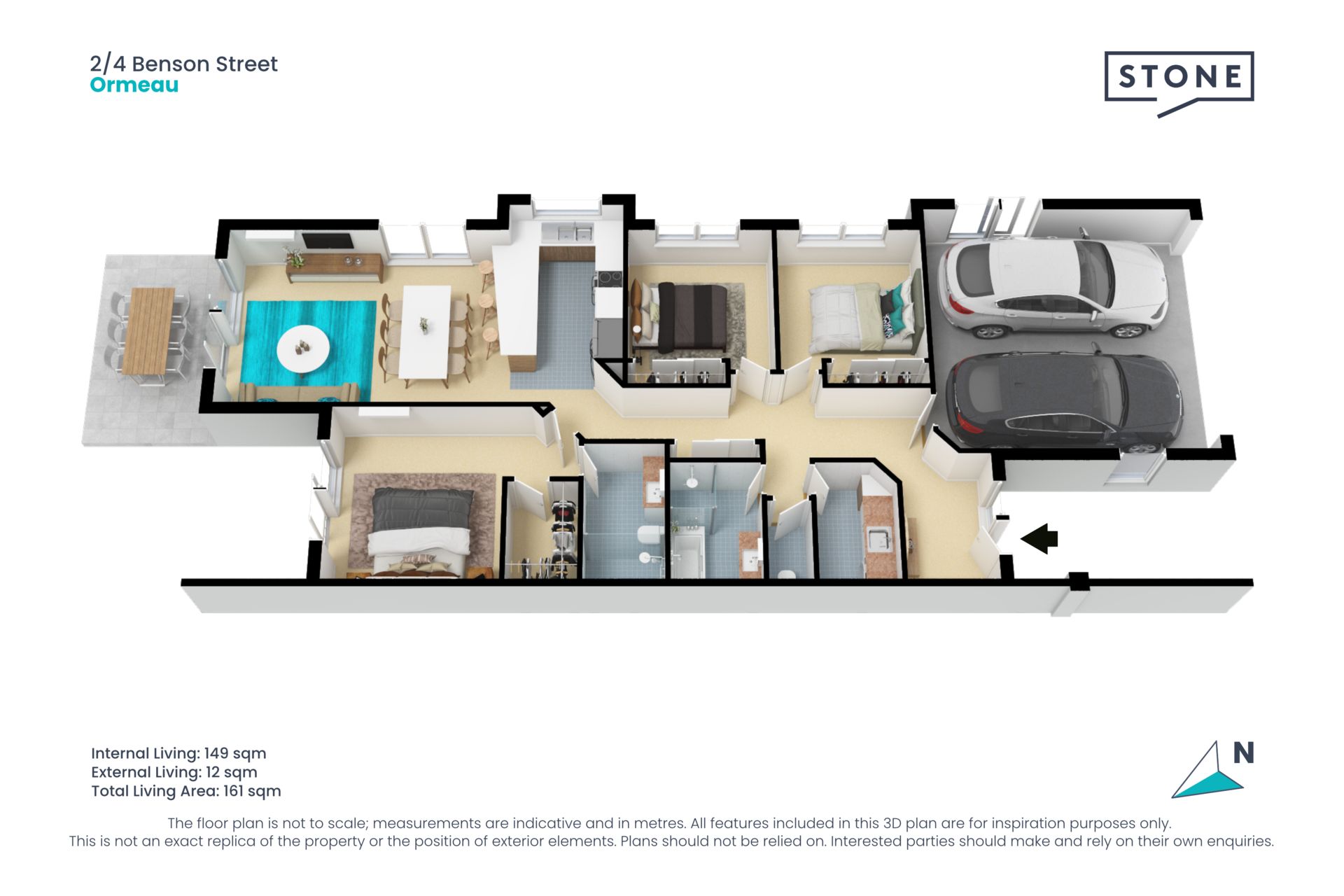 Perfectly positioned, private duplex...