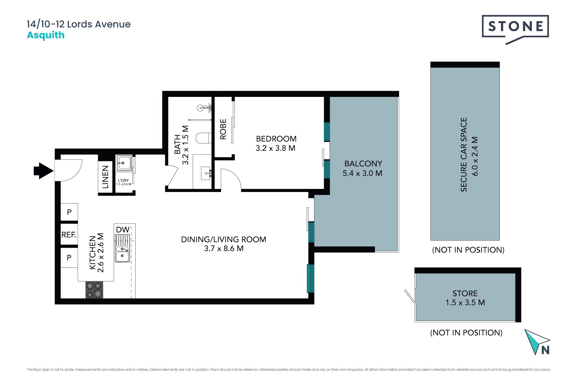 Modern one-bedroom apartment