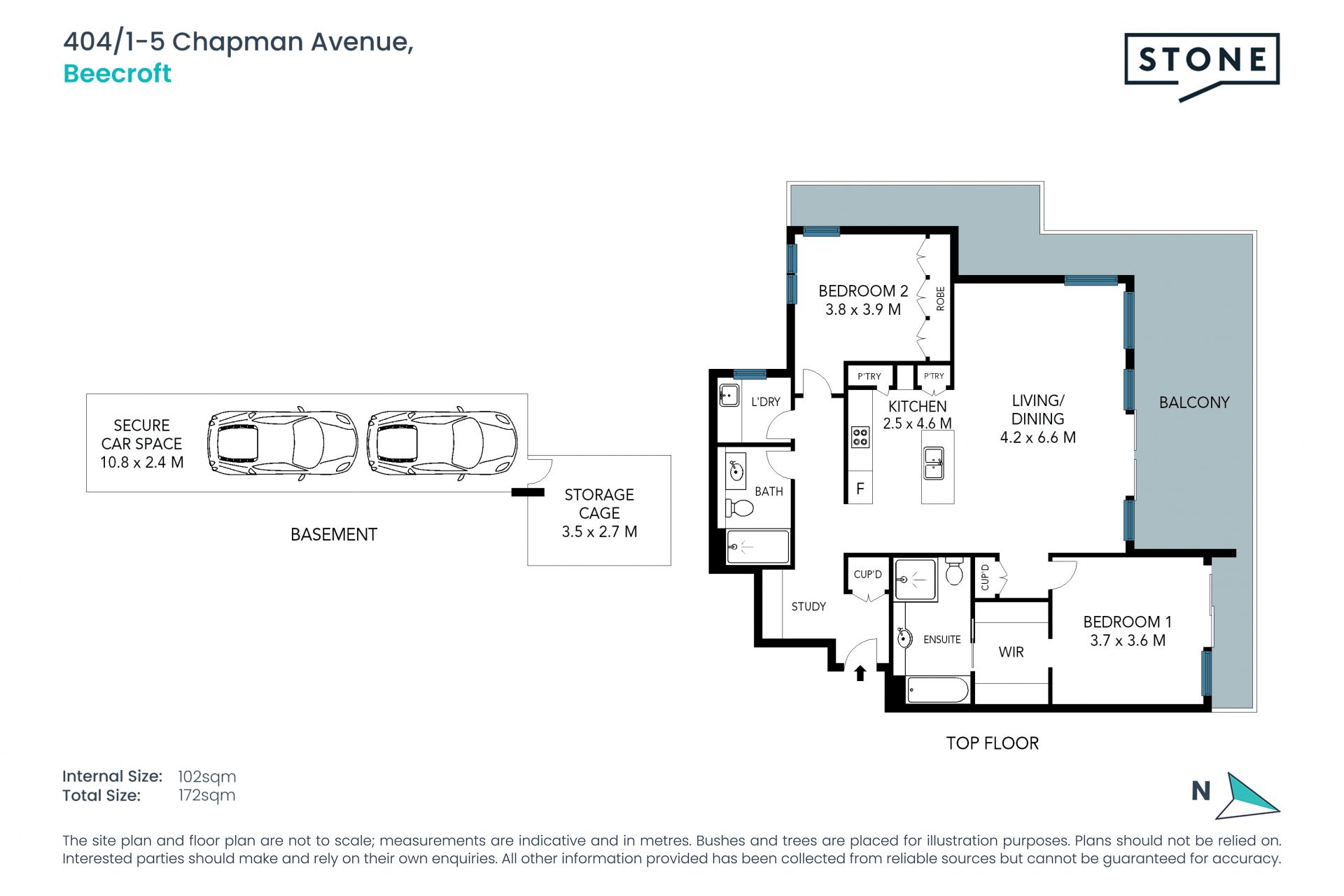 Elite top-floor apartment steps from shops