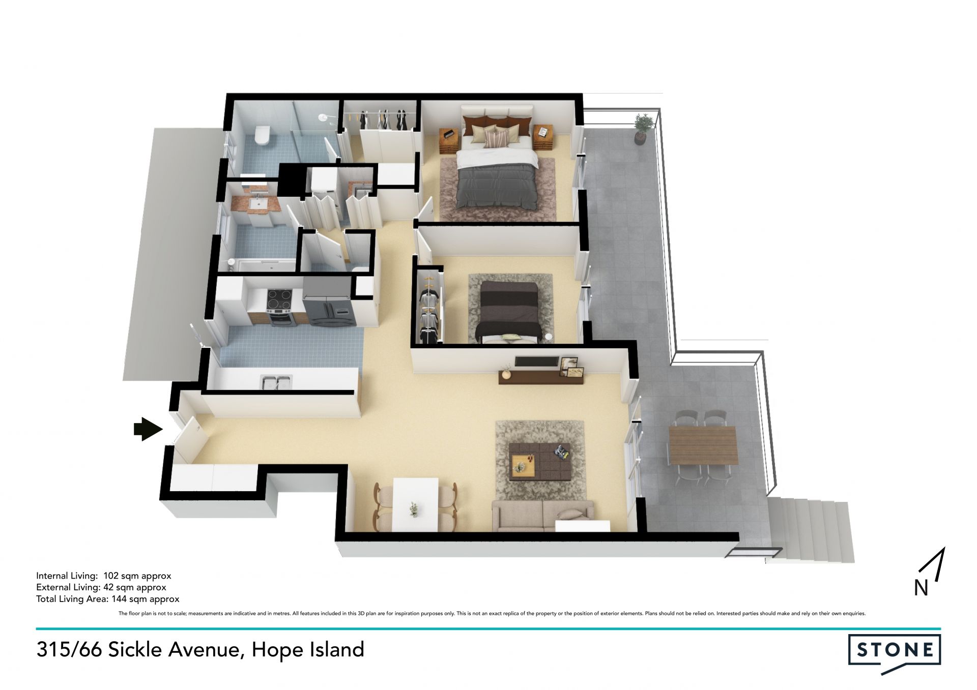 Spacious ground-floor apartment in harbour-side complex