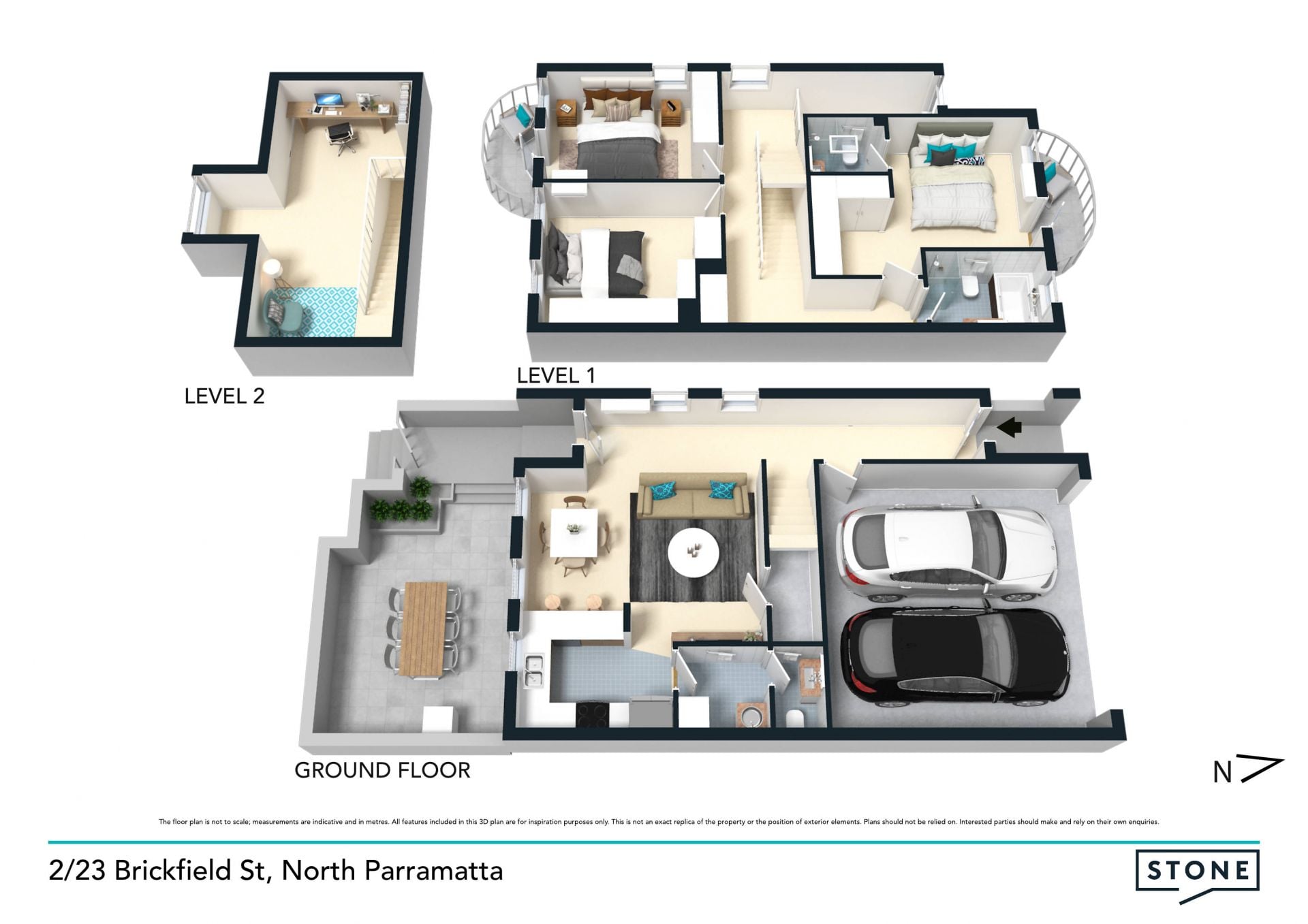 Modern Three Bedroom Unit In Sought After Location