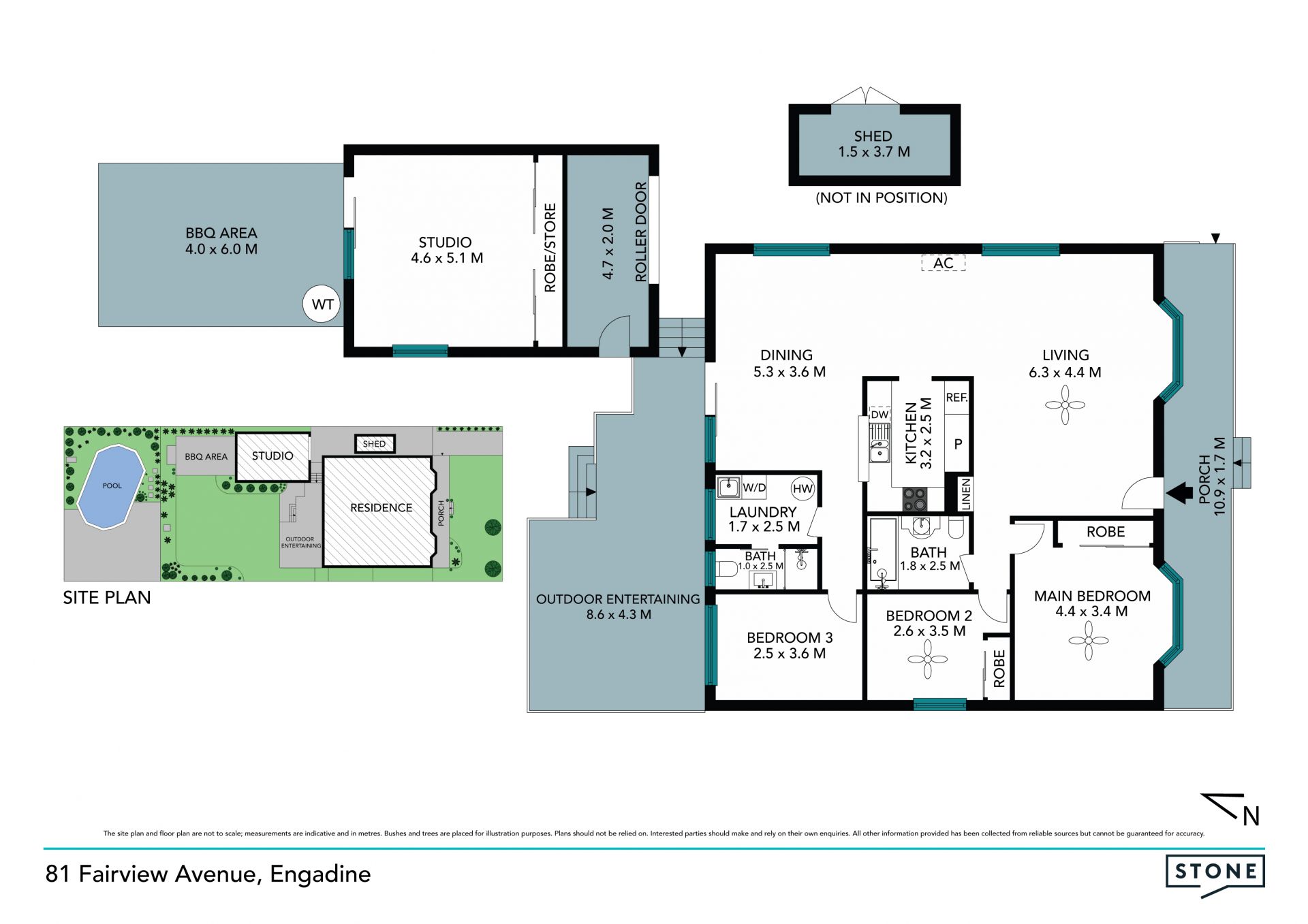 Peaceful single level home in sought-after position
