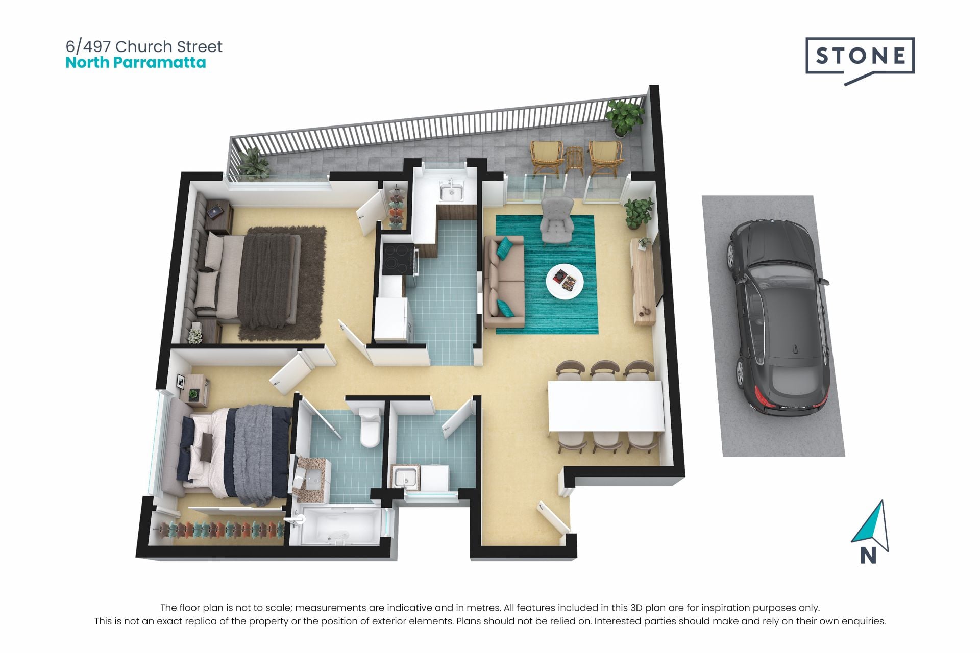 Spacious Two-Bedroom Apartment in a Highly Connected Location