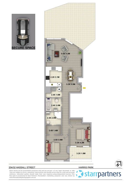 Spacious Two Bedroom Apartment in Prime Location