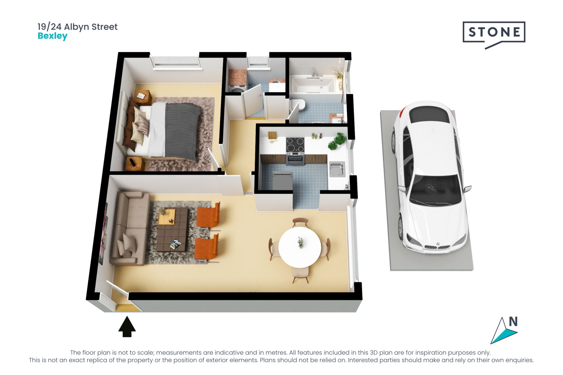 Renovated one bedroom apartment