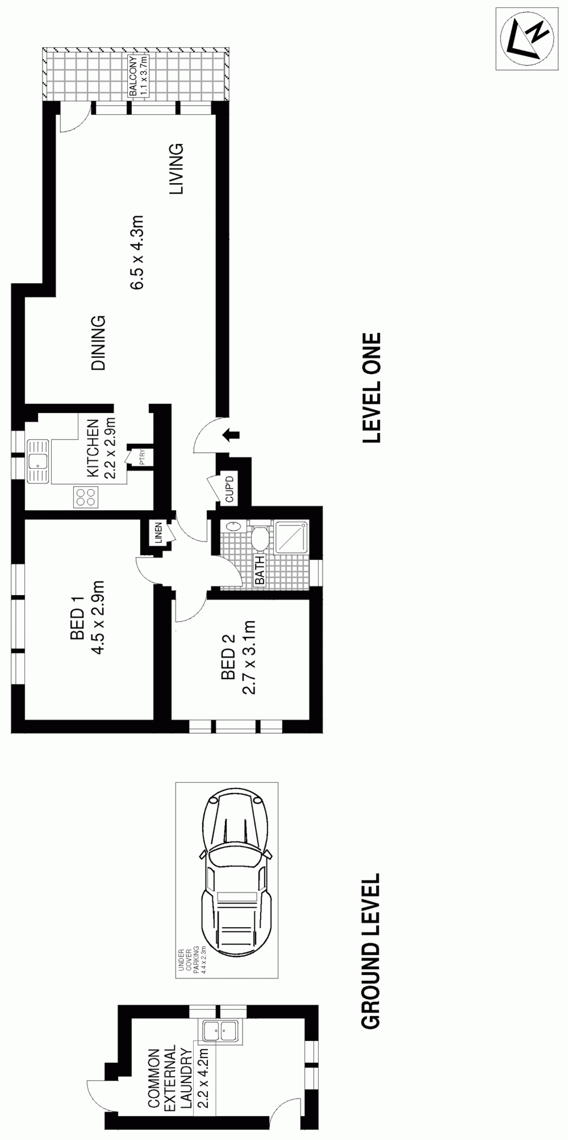 Whisper quiet two bedroom apartment in prime location