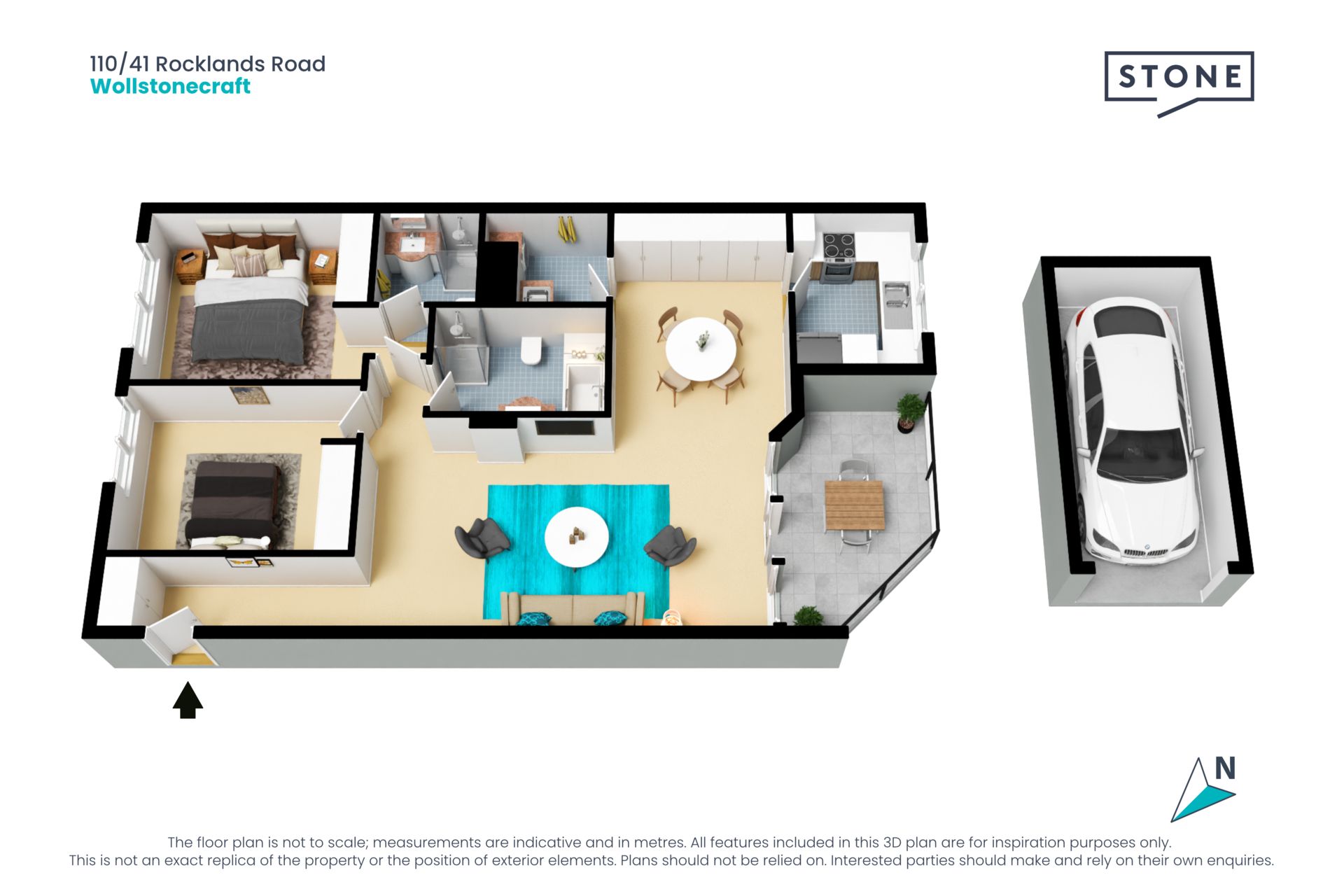 Well-maintained security two bedroom apartment in Pacific Park