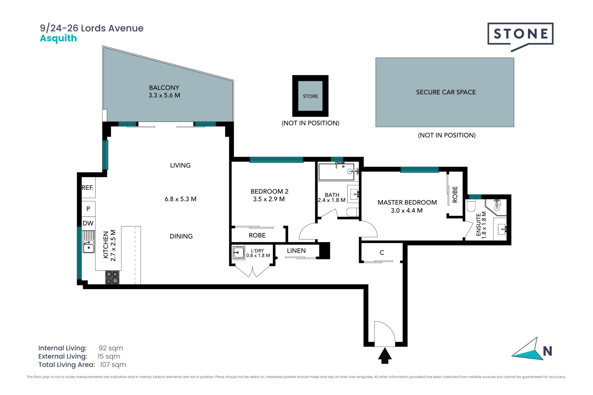 Attractive 2 Bedroom Apartment