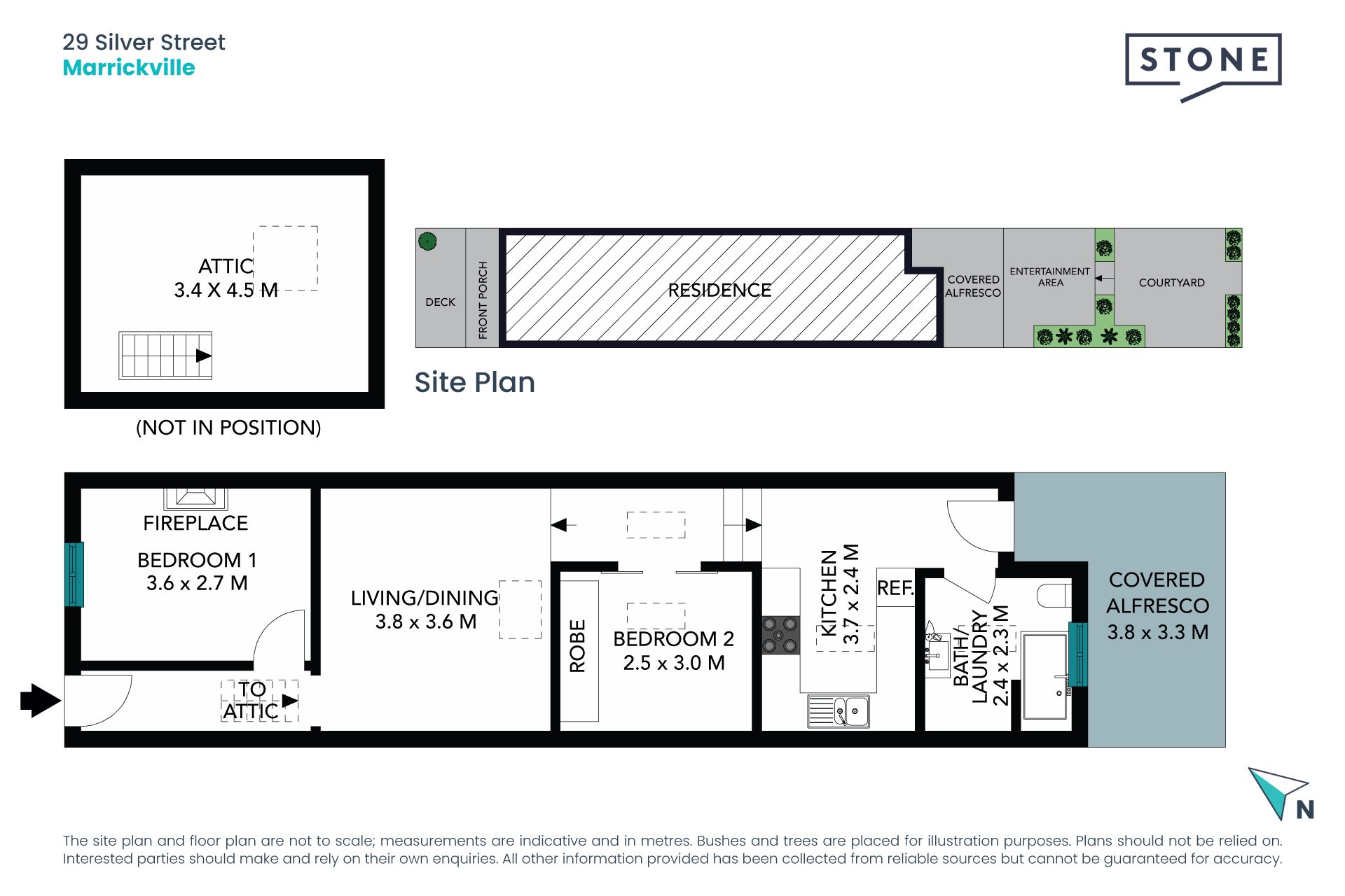 Smartly appointed semi with private outdoor space