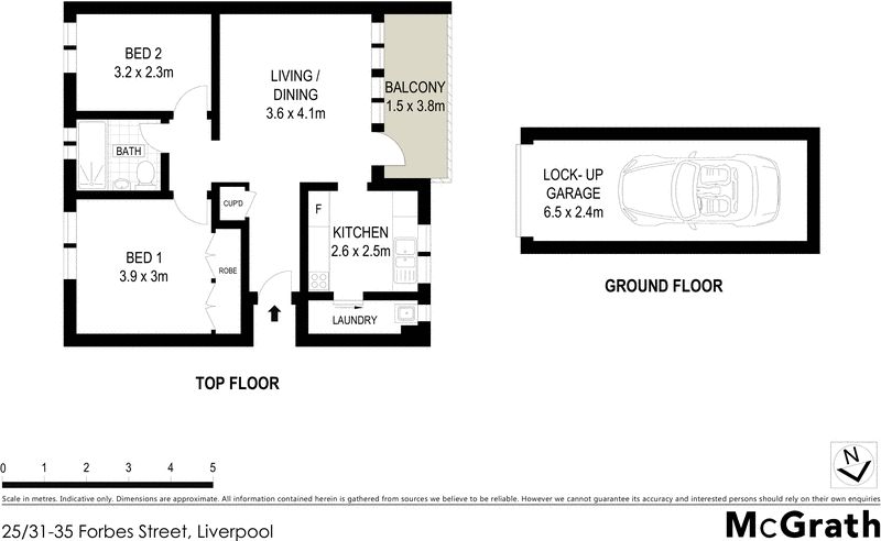 Top floor apartment in highly convenient location