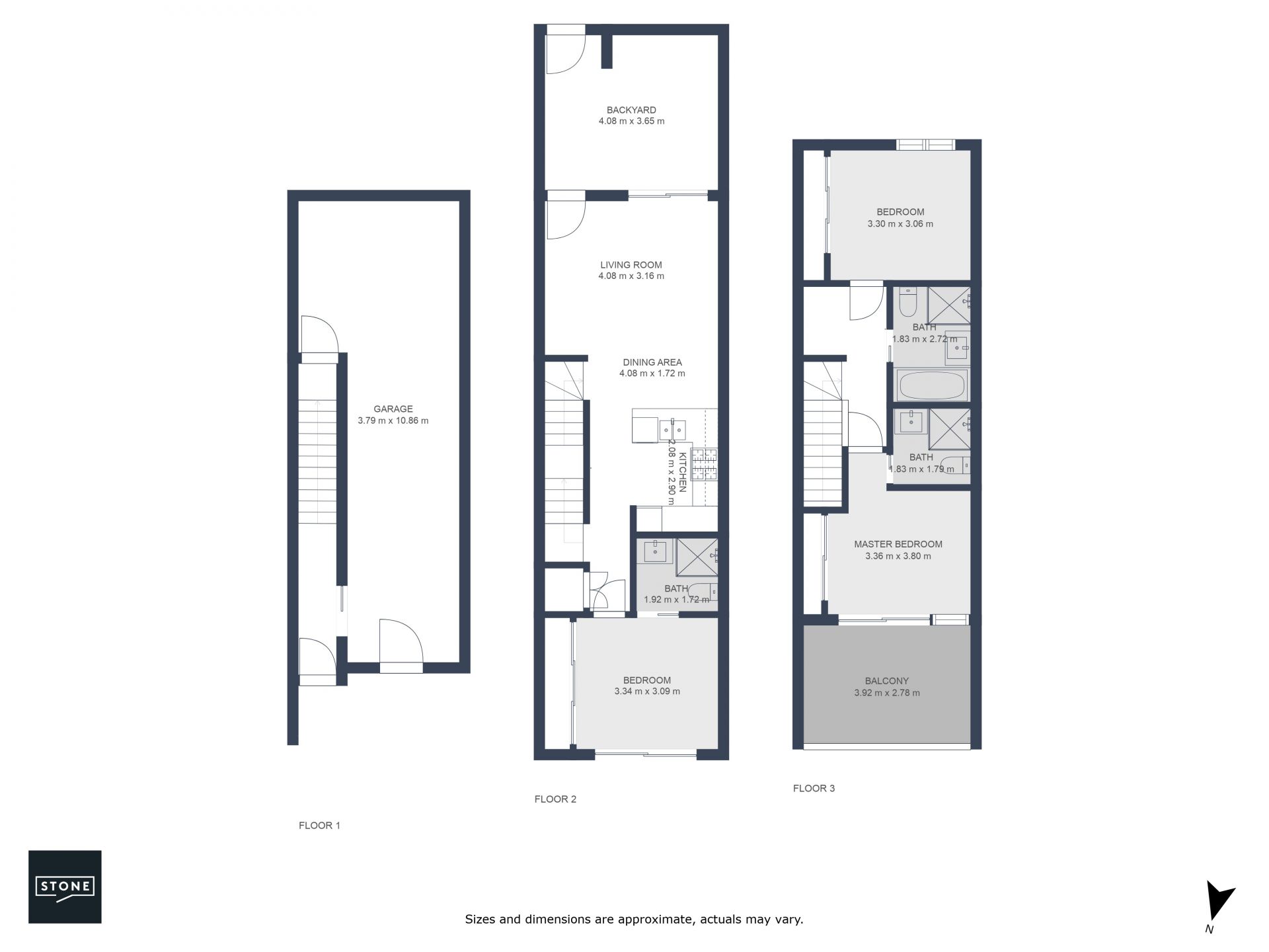 Contemporary tri-level home with three bathrooms and low body corporate fees.