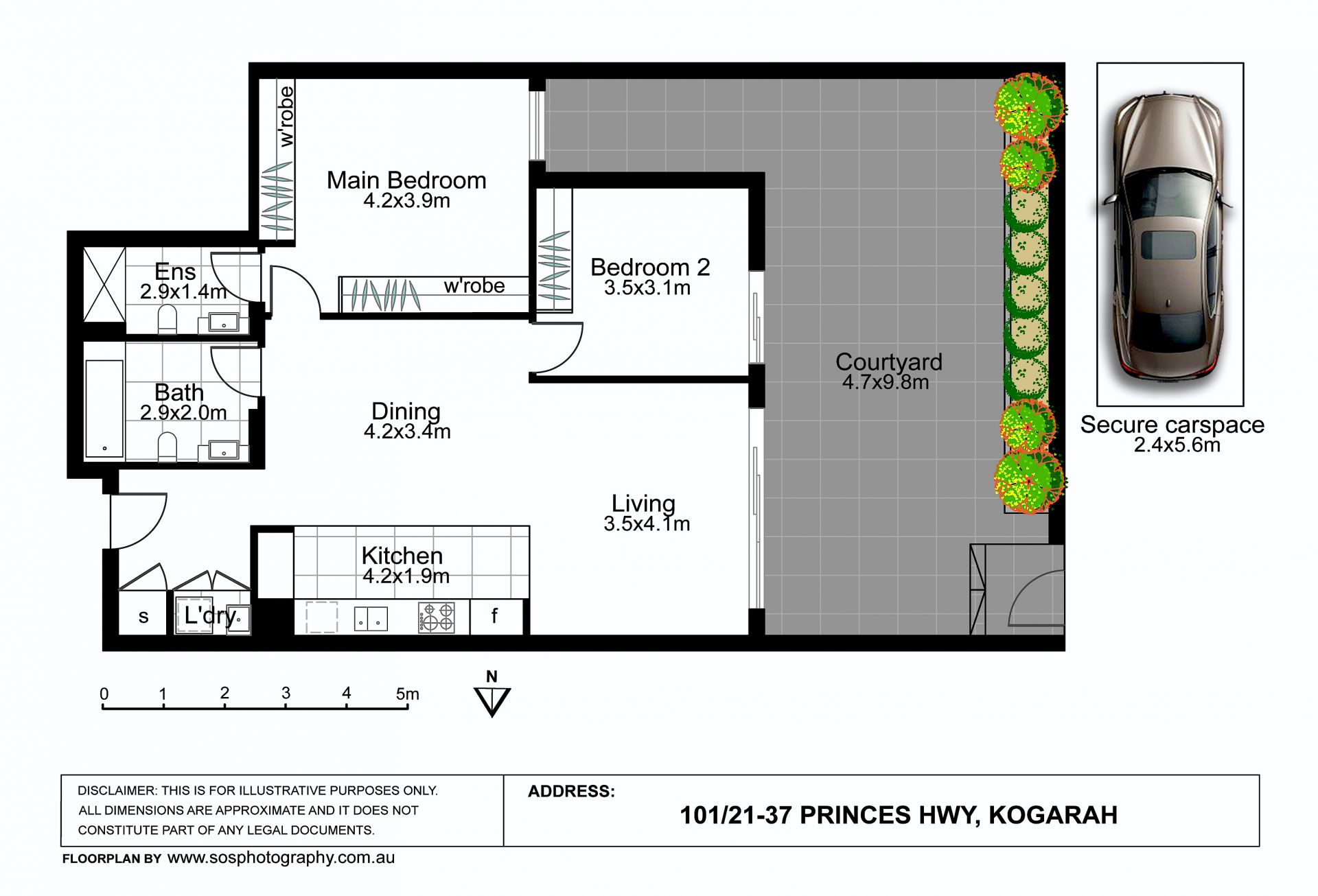Ultra Modern Executive Apartment with Huge Courtyard (148m Total Size)