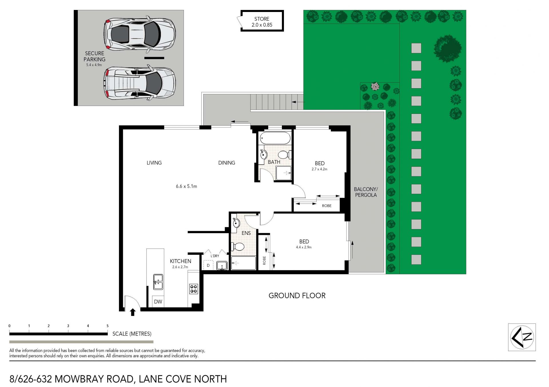 Private garden apartment in lifestyle location