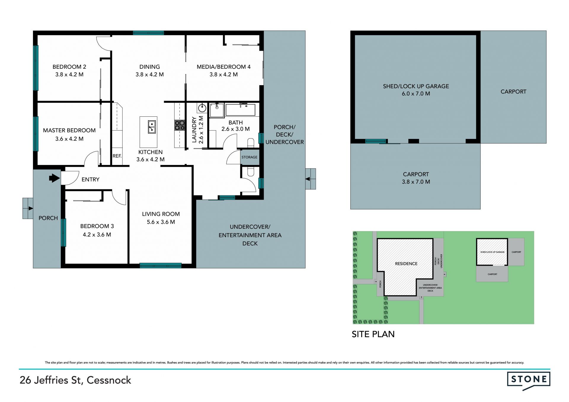 Updated family home with extensive shedding