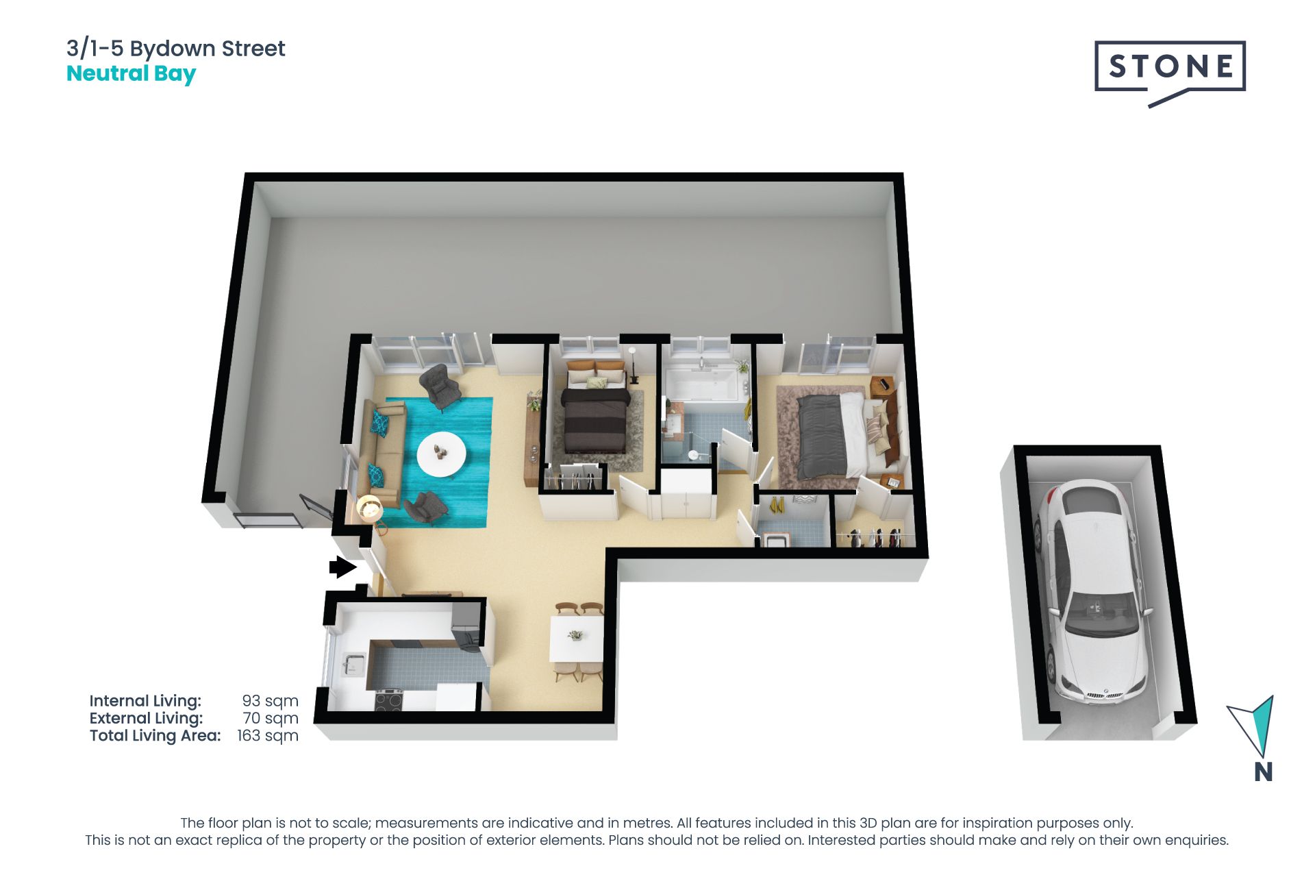 Spacious Courtyard Apartment