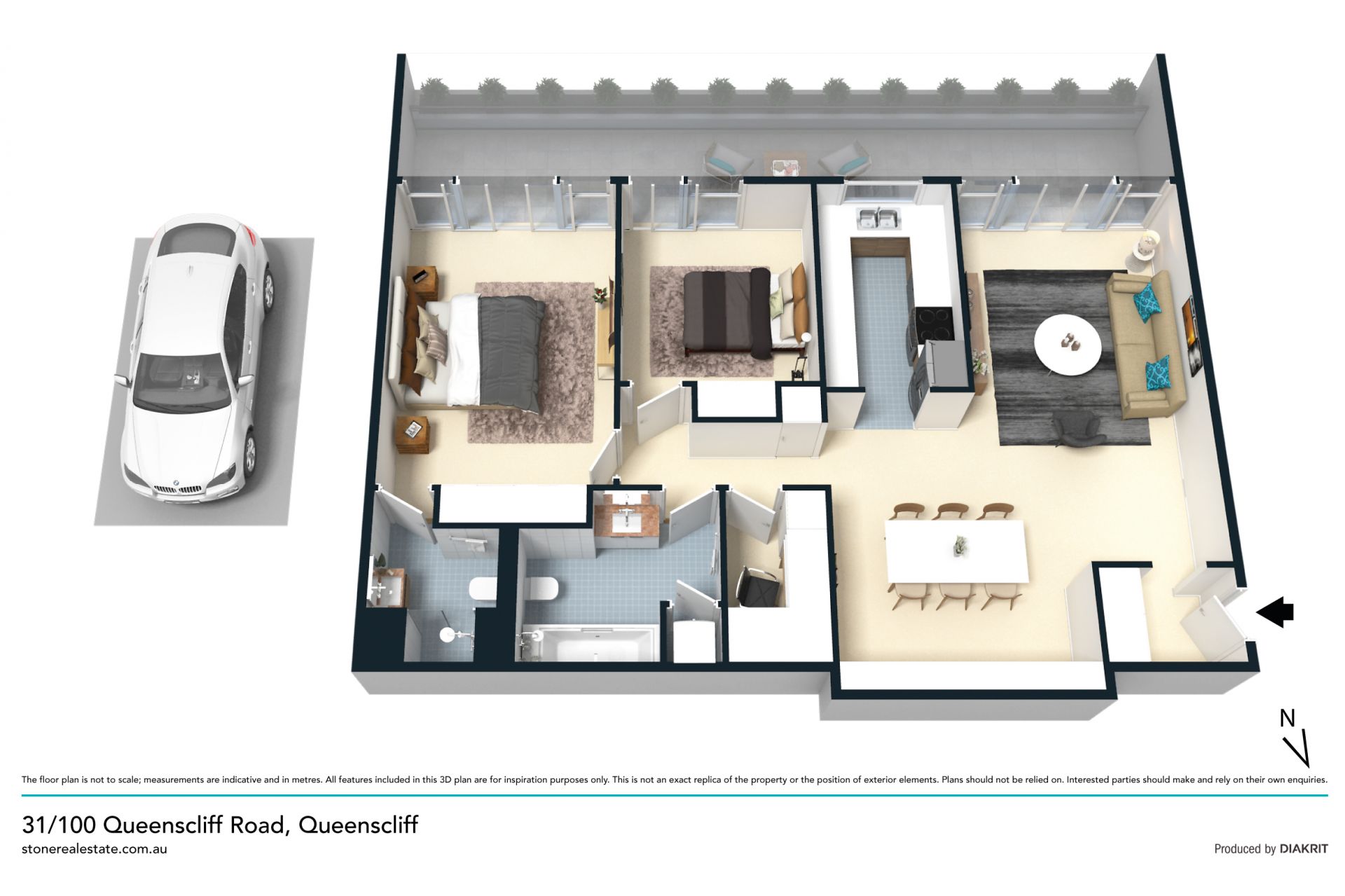 Oversized apartment in a prime beachside address