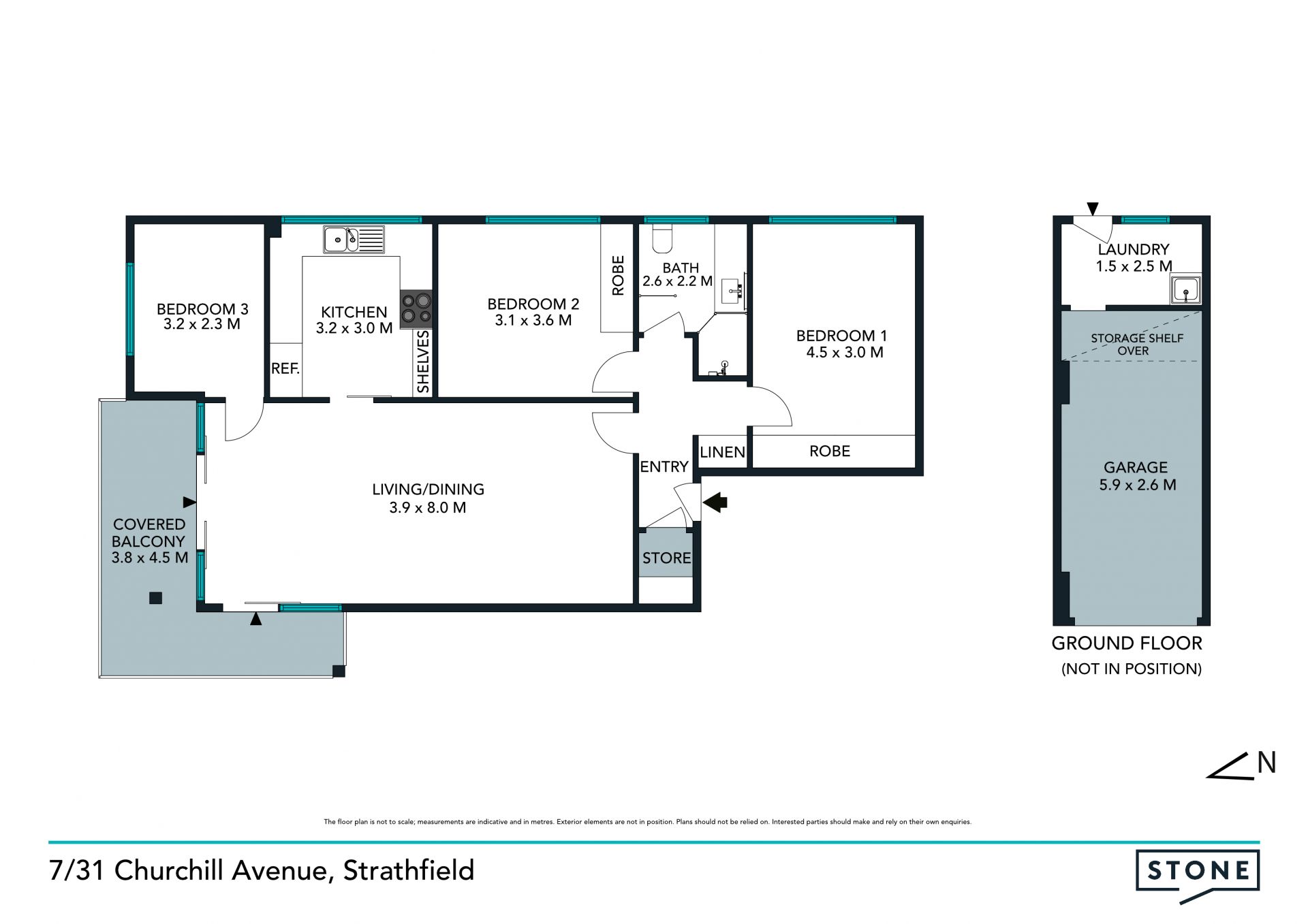 Oversized three bedroom apartment