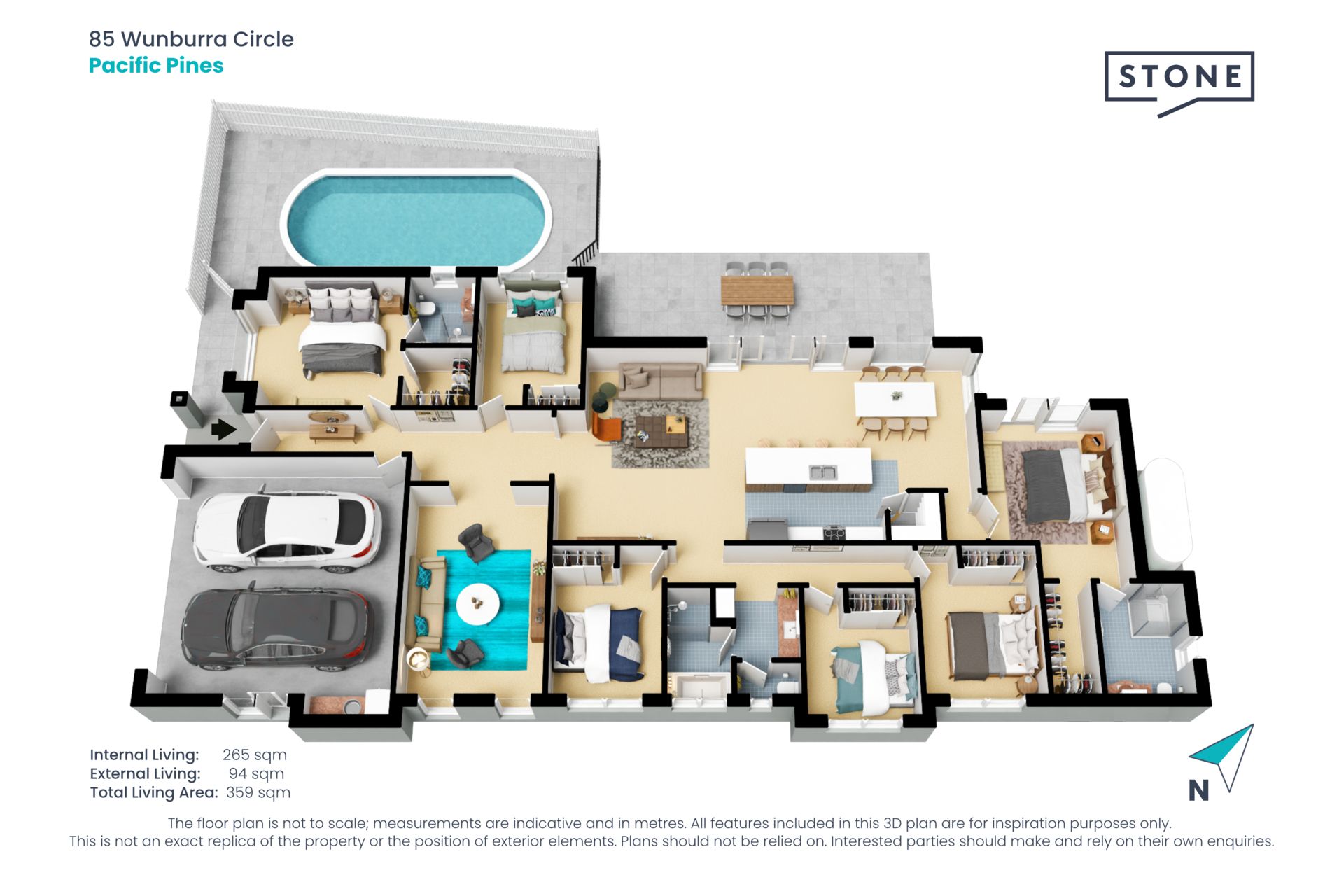 359sqm under-roof of exceptional family appeal.