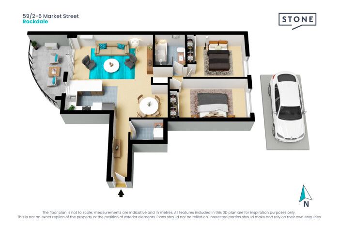 59/2-6 Market St Rockdale

2 BED 1 BATH 1 CAR