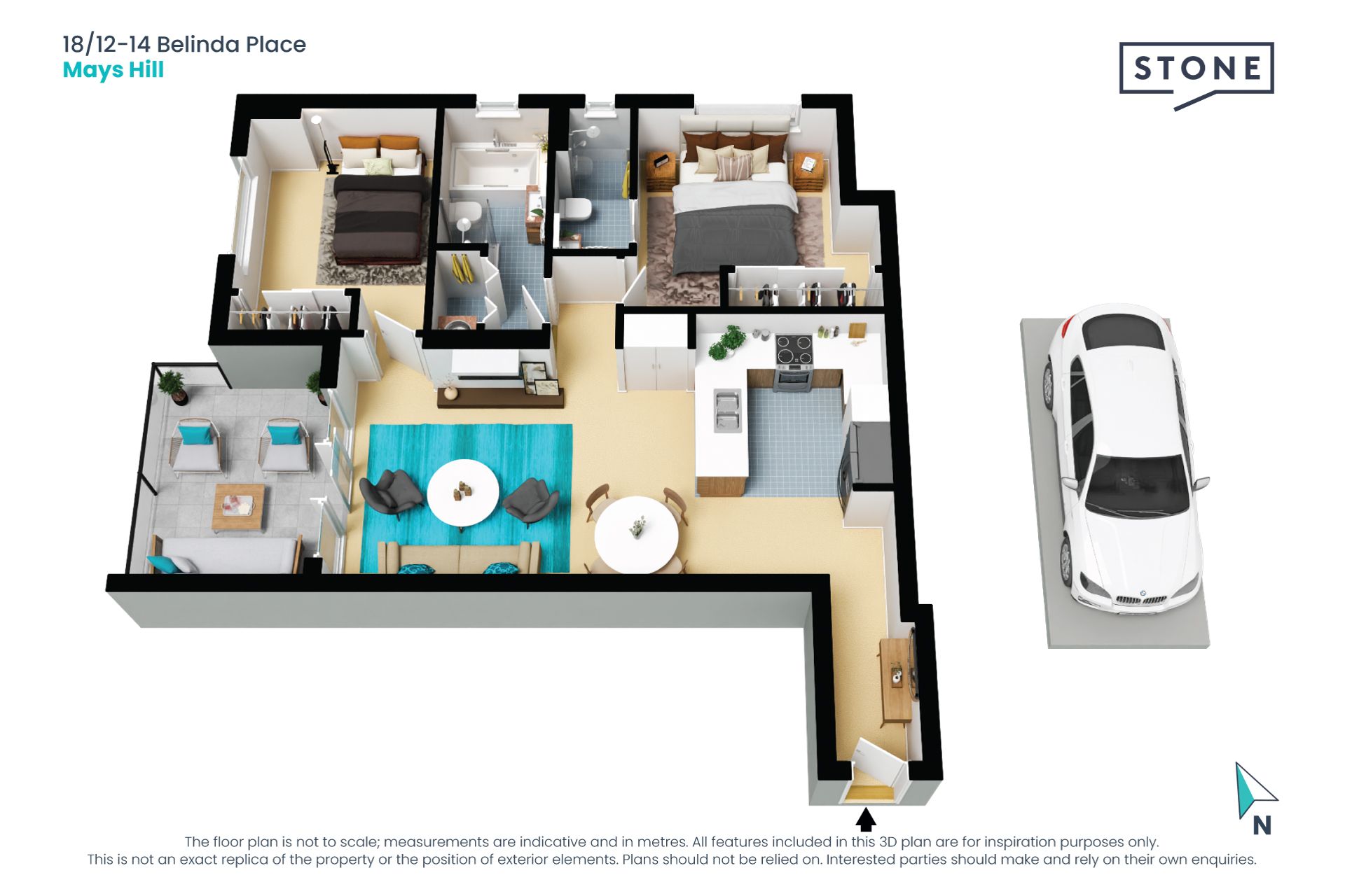 Modern Apartment in Cul-de-sac Location