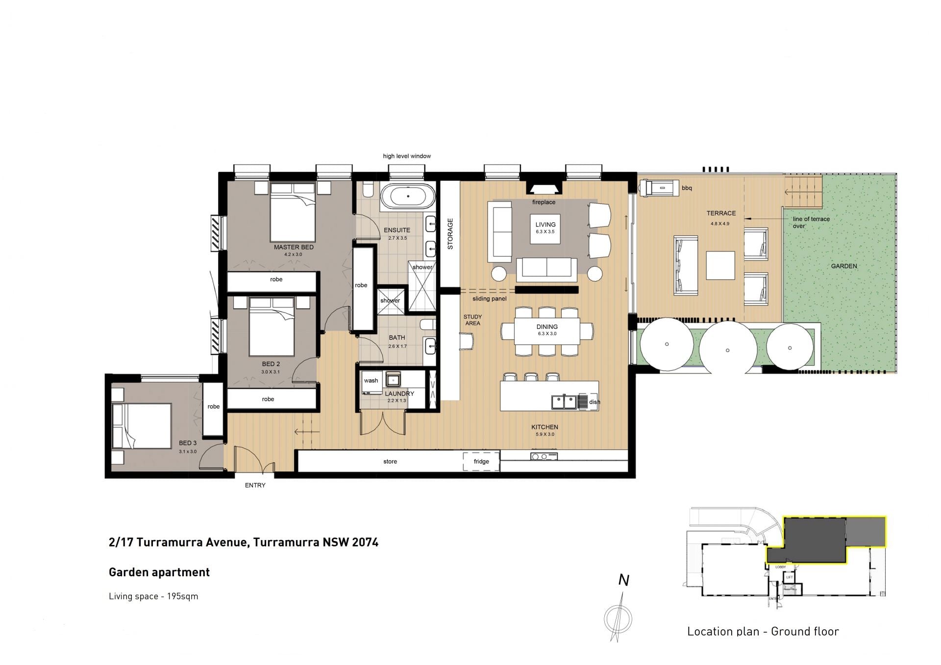 SOLD Perfectly positioned luxury garden apartment