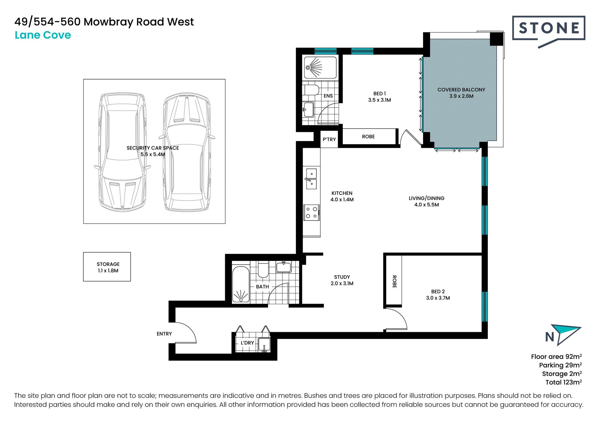 Convenient north-facing modern apartment