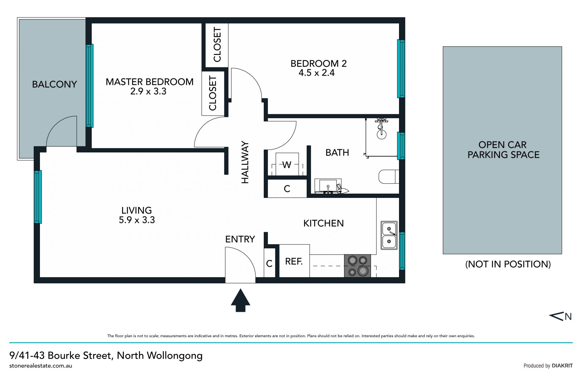 Modern apartment, Beachside location