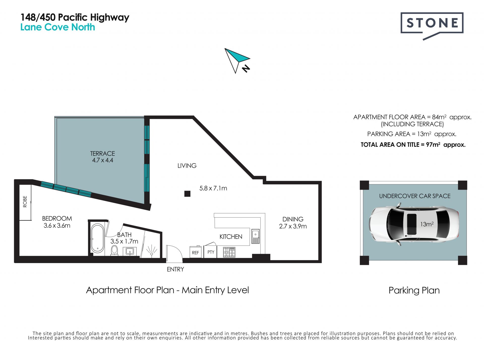 Oversized Courtyard Apartment with Parking