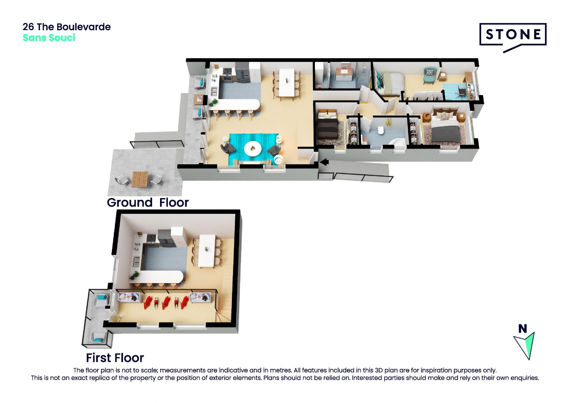 Sunny north facing aspect in a prime location