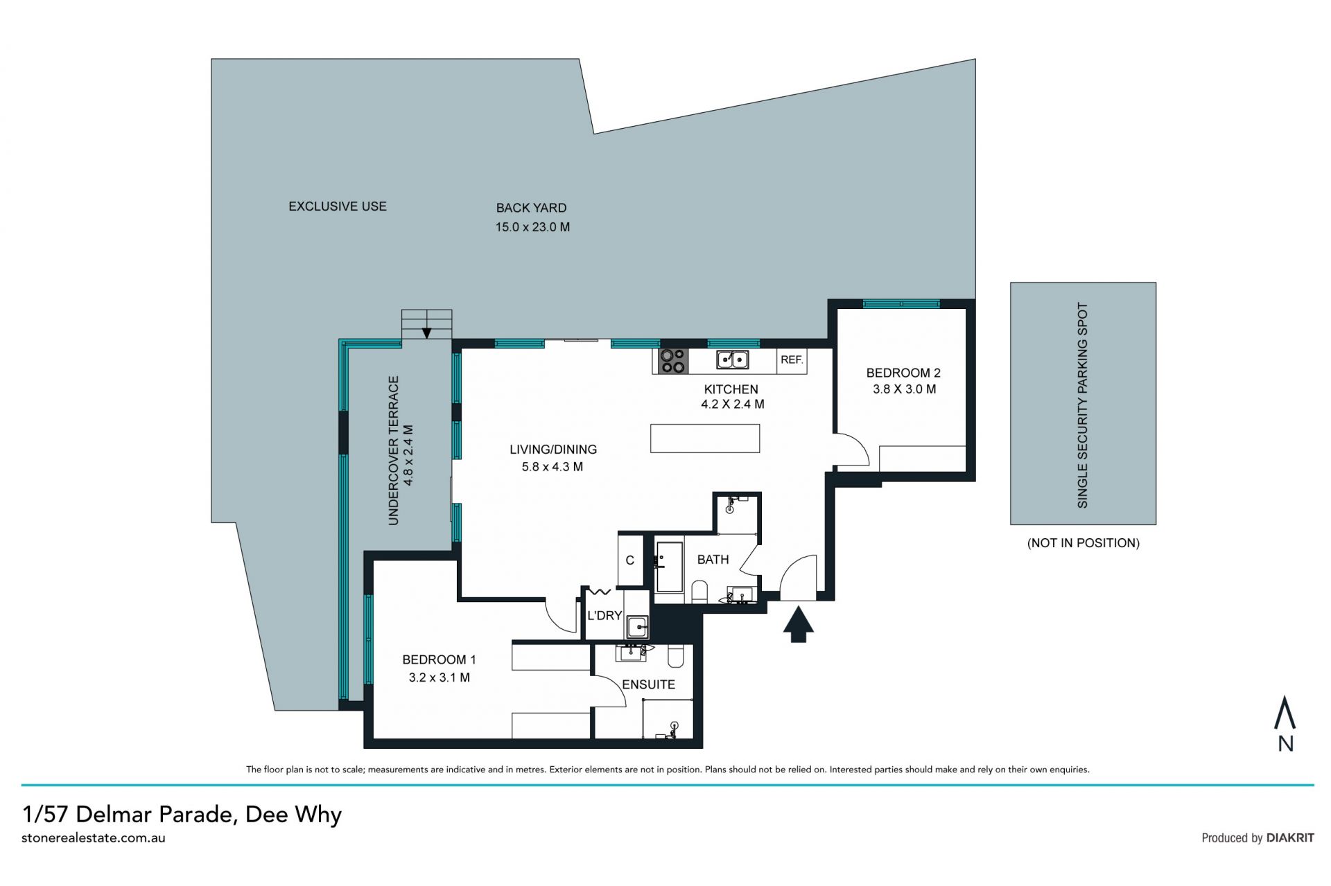Beach lifestyle apartment with huge exclusive use garden