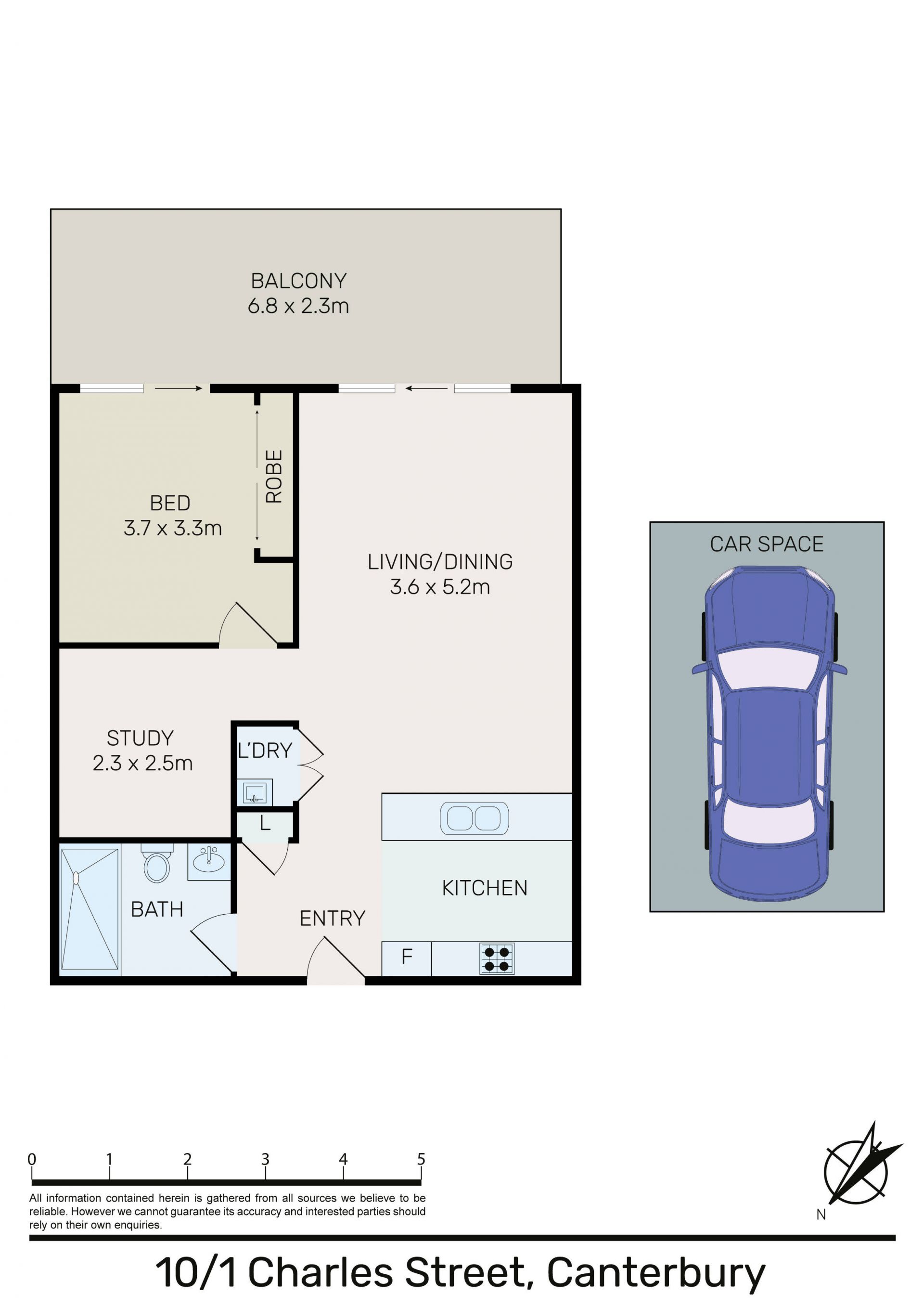 Modern one Bedroom plus study Apartment for sale