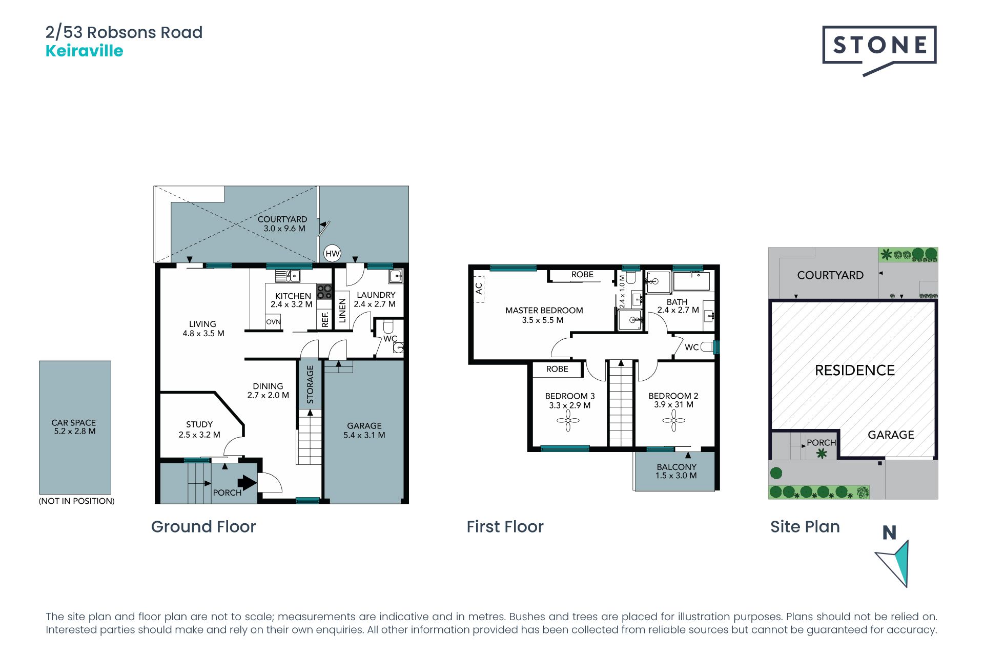 Generous boutique townhouse with escarpment views