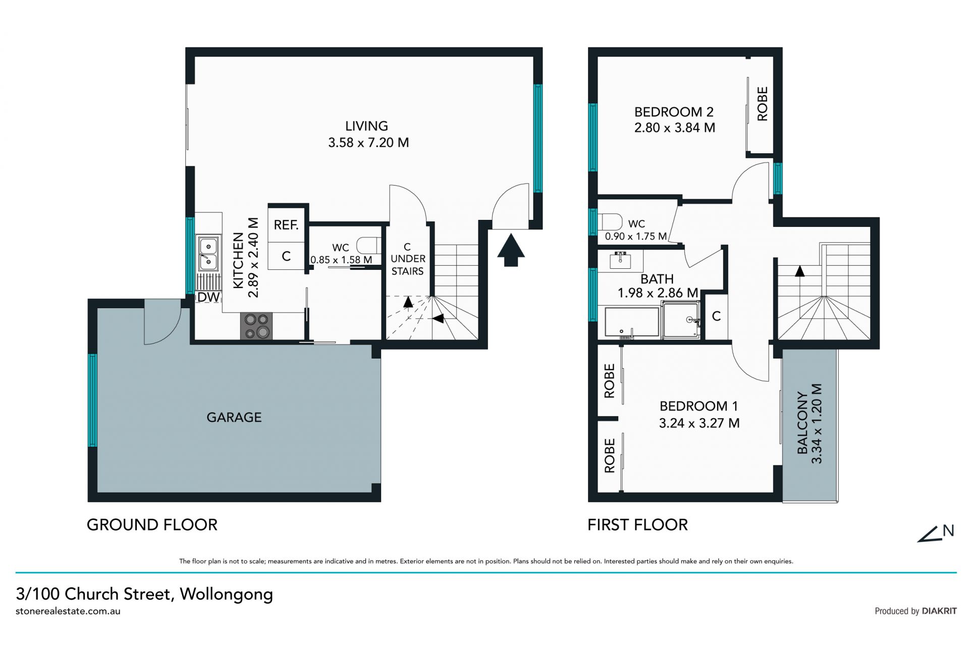 Two bedroom townhouse close to town