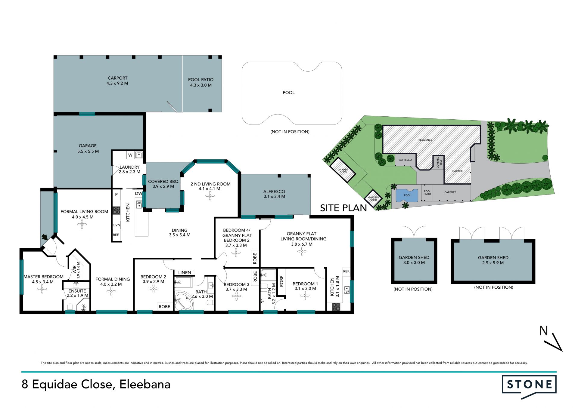 Granny flat and pool on reserve
