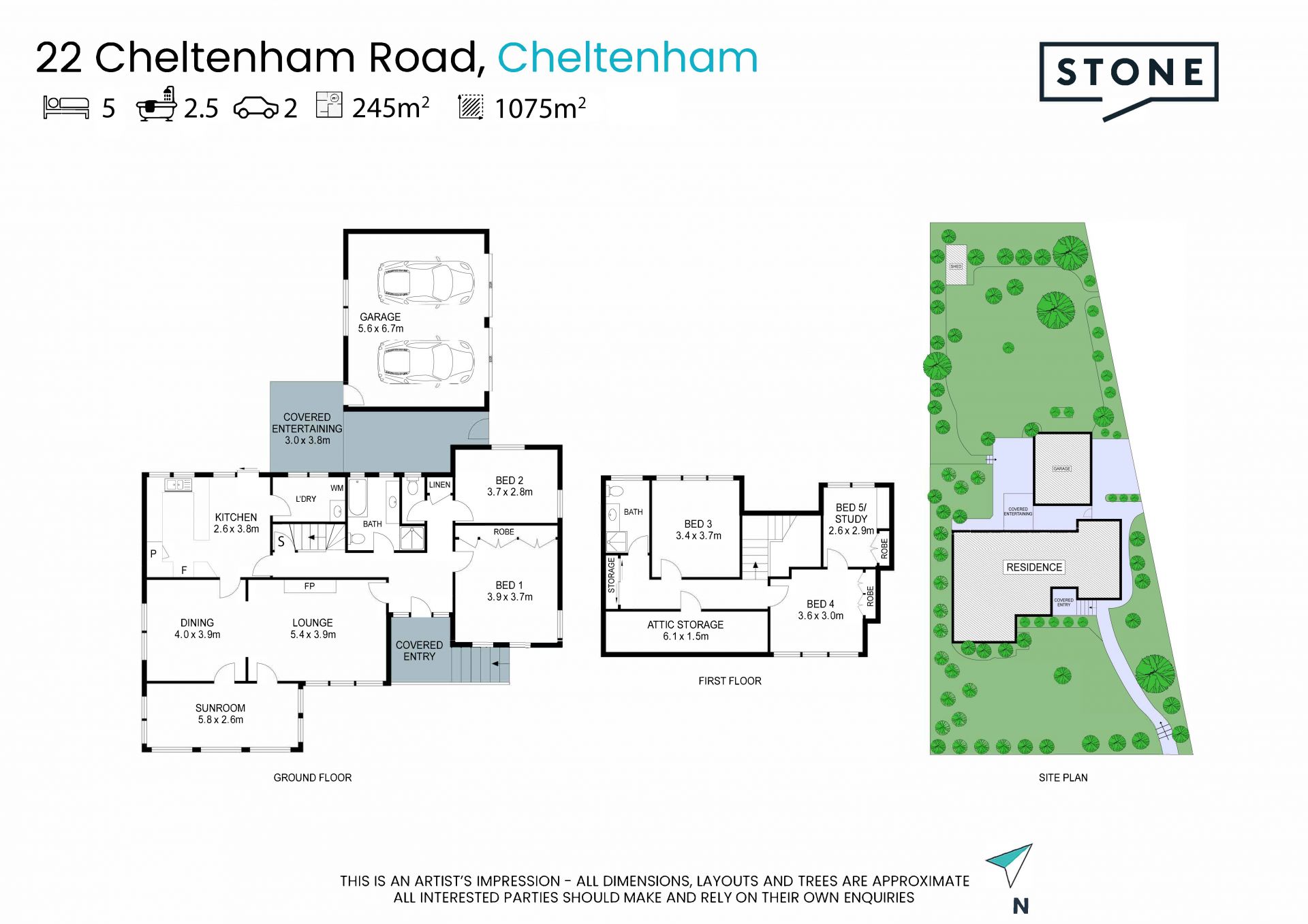 Iconic Cheltenham residence, double-brick, 1,075sqm level corner block