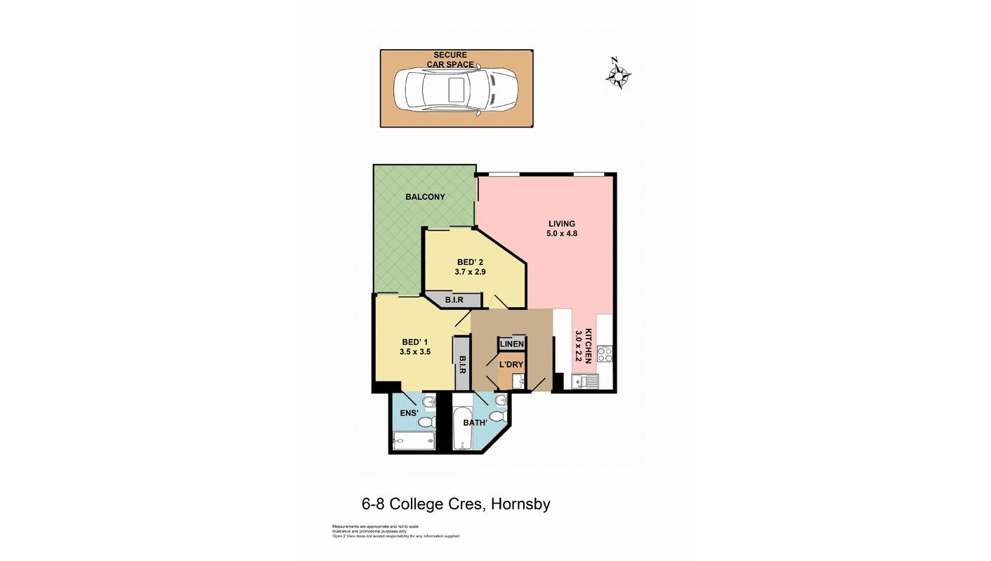 North facing unit in prime location