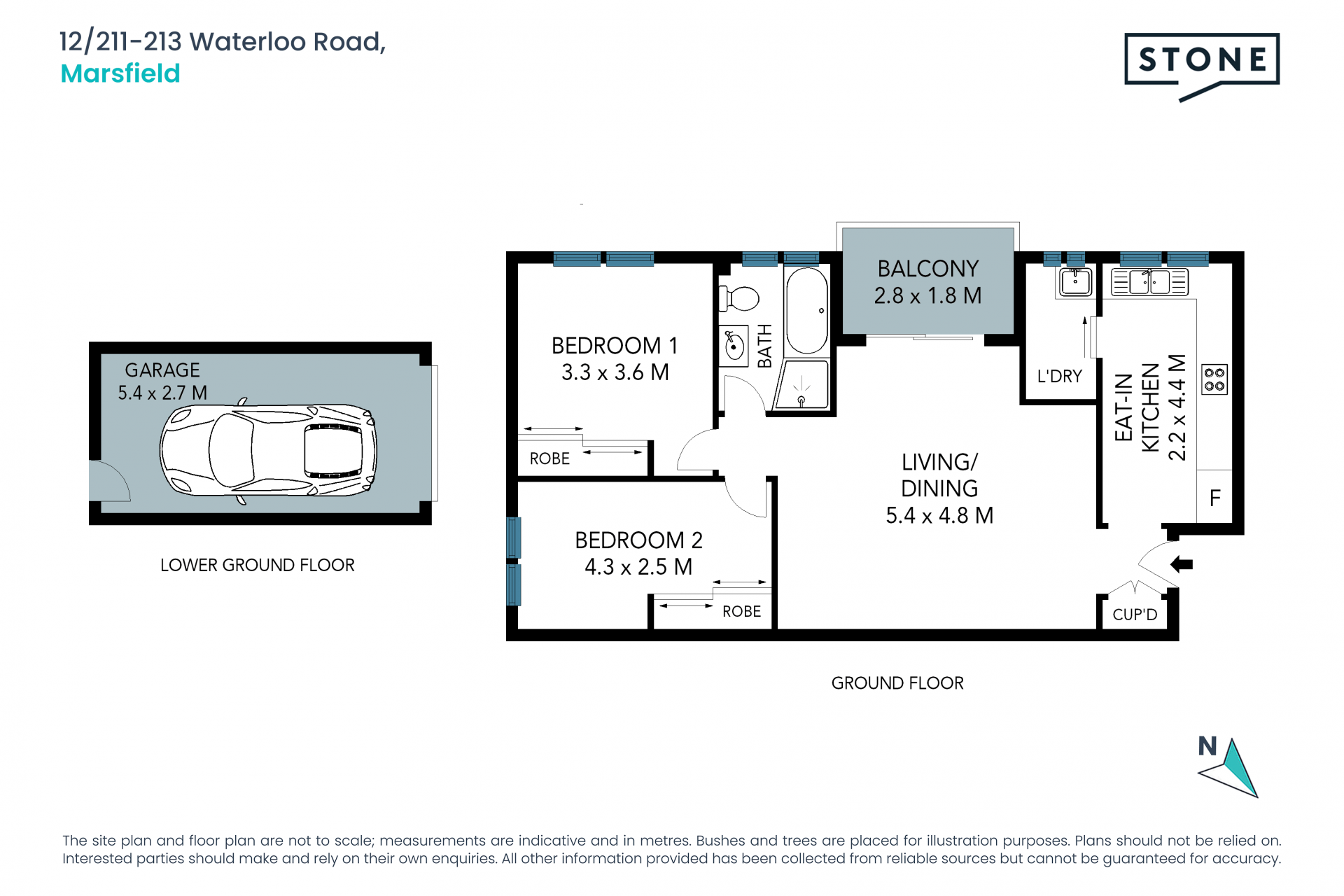 Elevated ground floor full brick unit