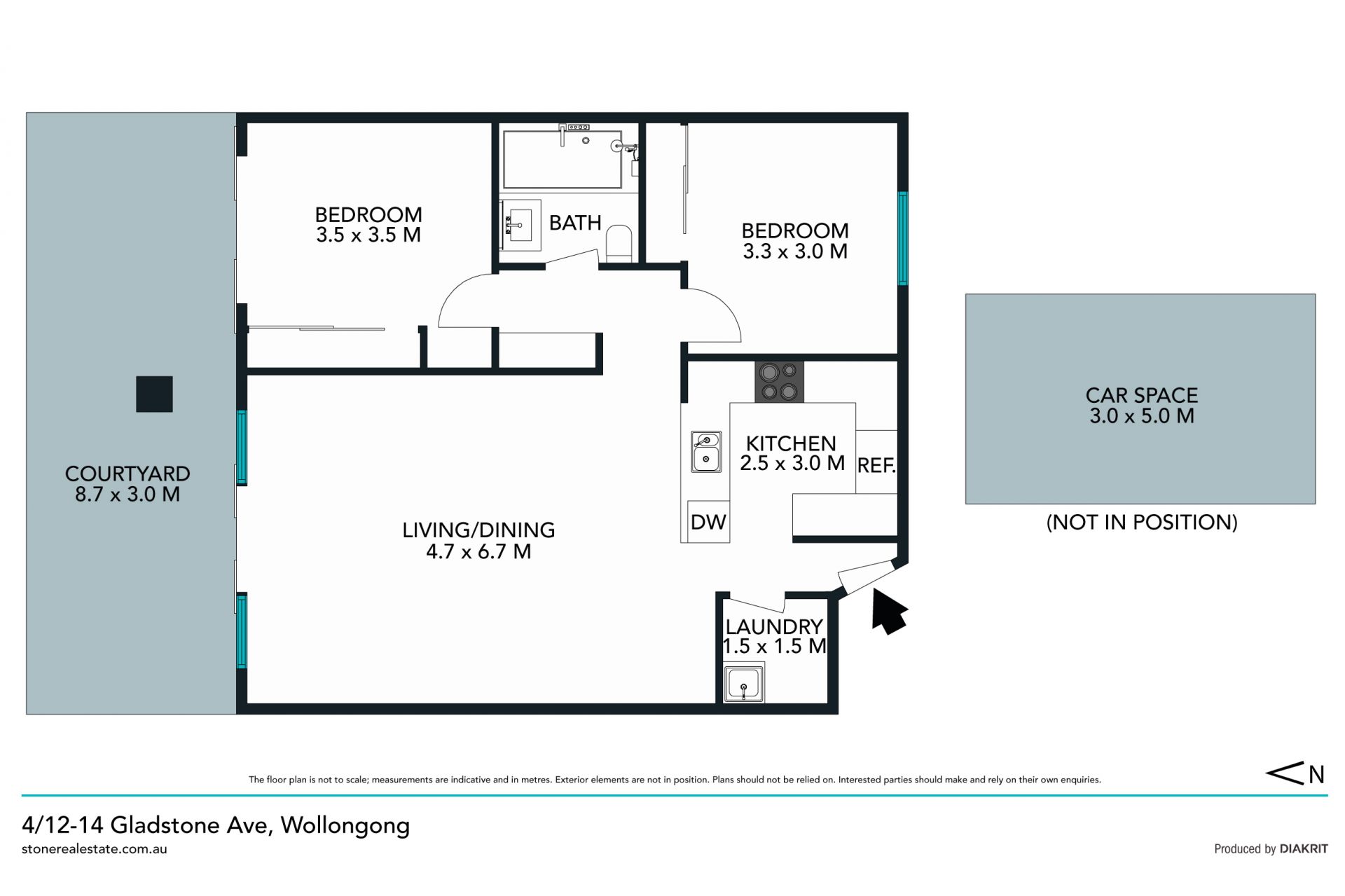 Garden apartment just metres from daily amenities