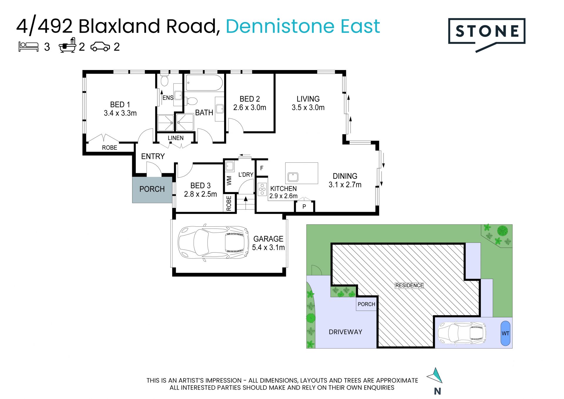 Serene and stylish townhome in a centrally convenient location